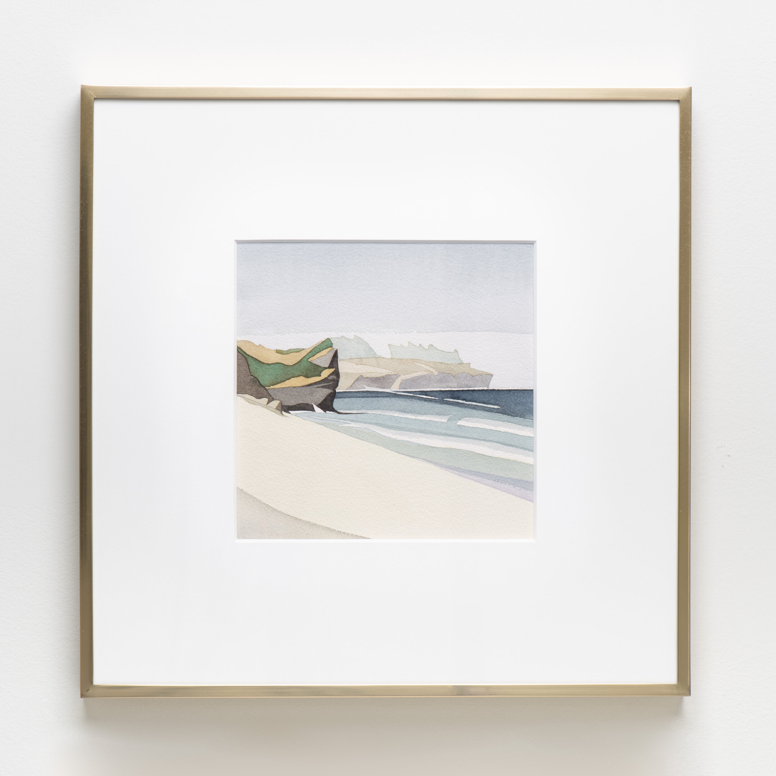  Kilifi Beach, Kenya , 2018 Watercolor on paper 16 1/4 x 16 1/4 x 1 1/4 inches (framed) 