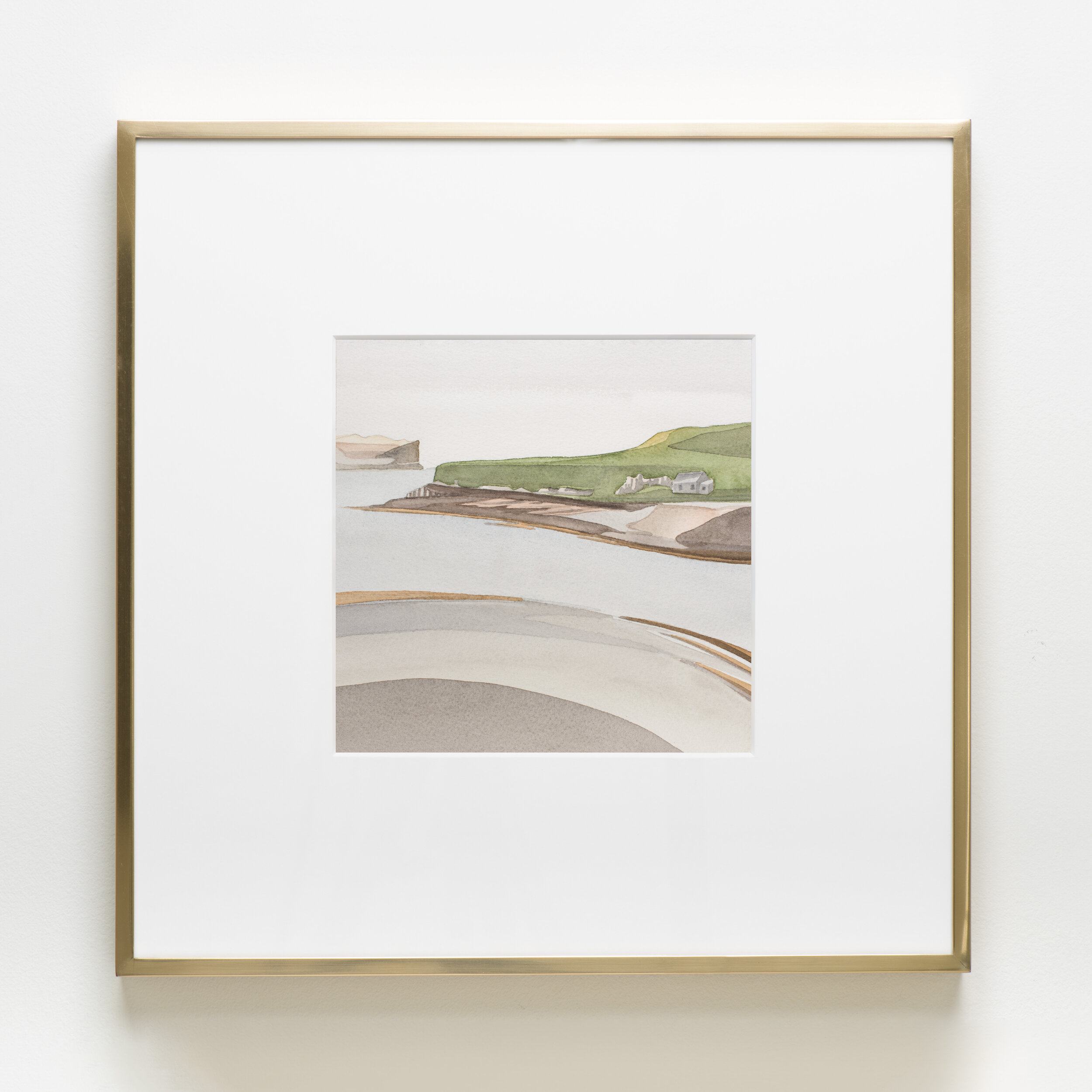   Staffin Island, Isle of Skye , 2019 Watercolor on paper 16 1/4 x 16 1/4 x 1 1/4 inches (framed) 