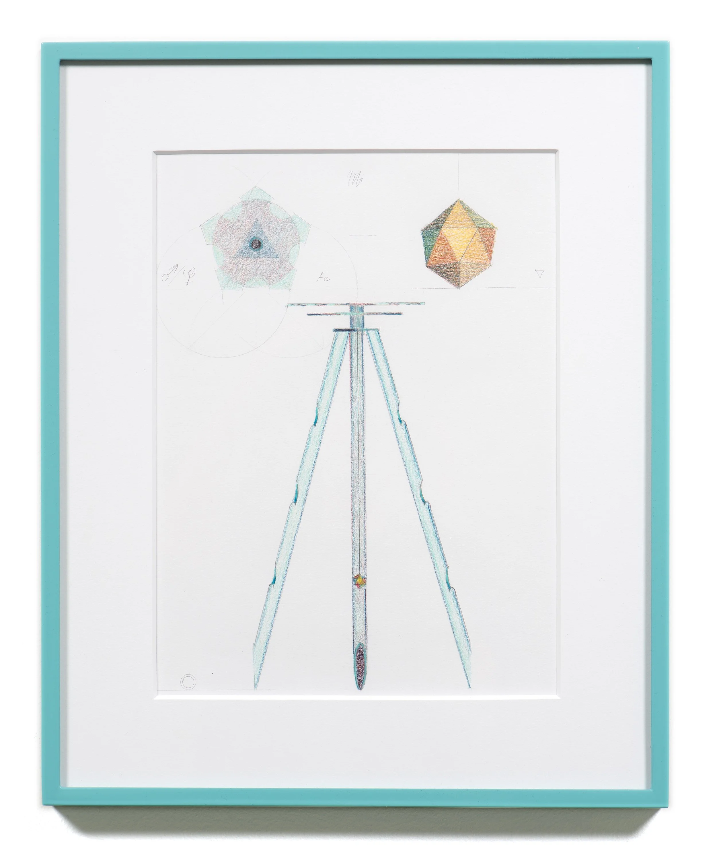 210-240 , 2021 Colored pencil and graphite on paper, artist’s frame 16 3/4 x 13 3/4 x 1 1/4 inches