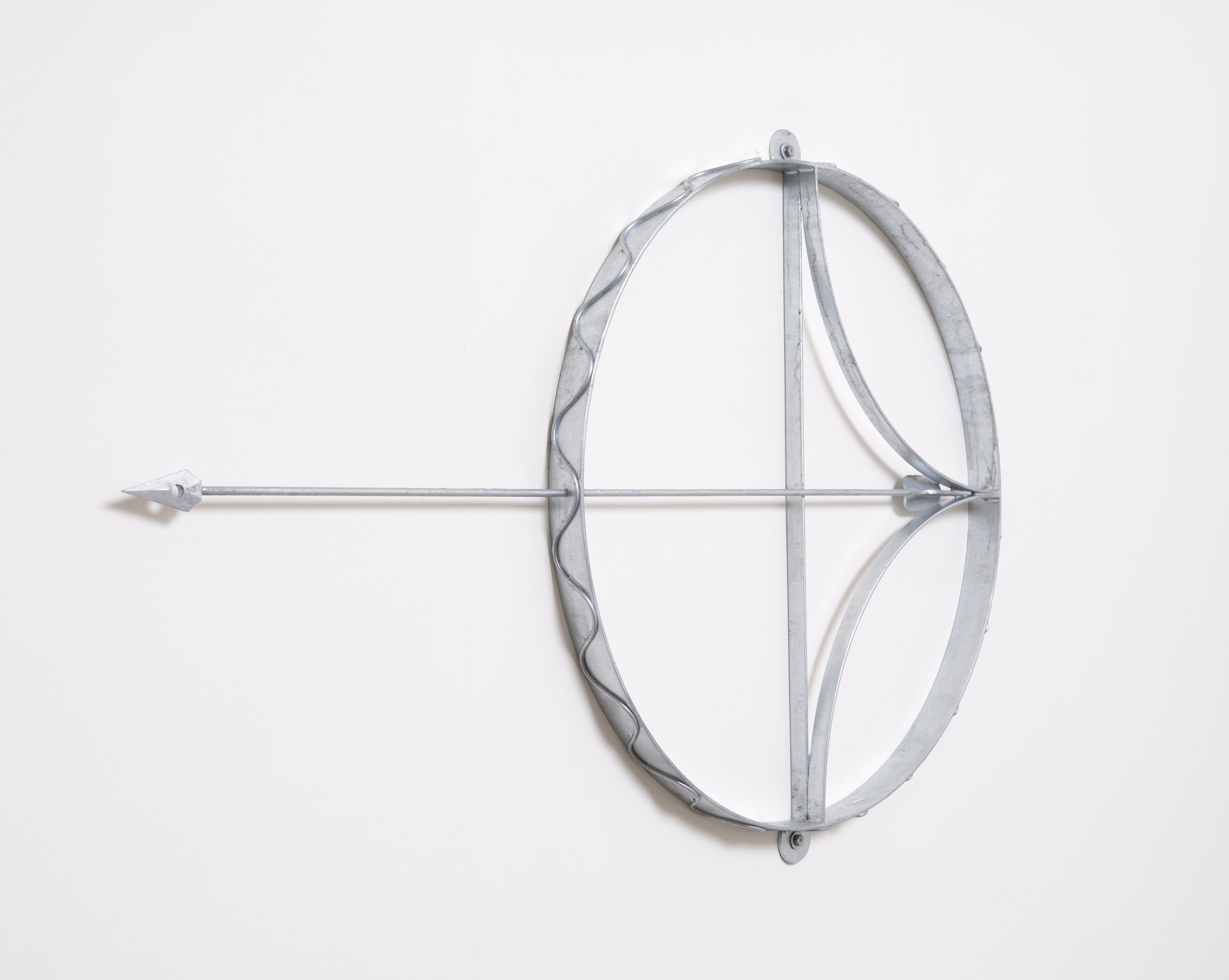   From Which (Abscissa)  (side view), 2023 Galvanized steel 32 x 55 x 2 inches 