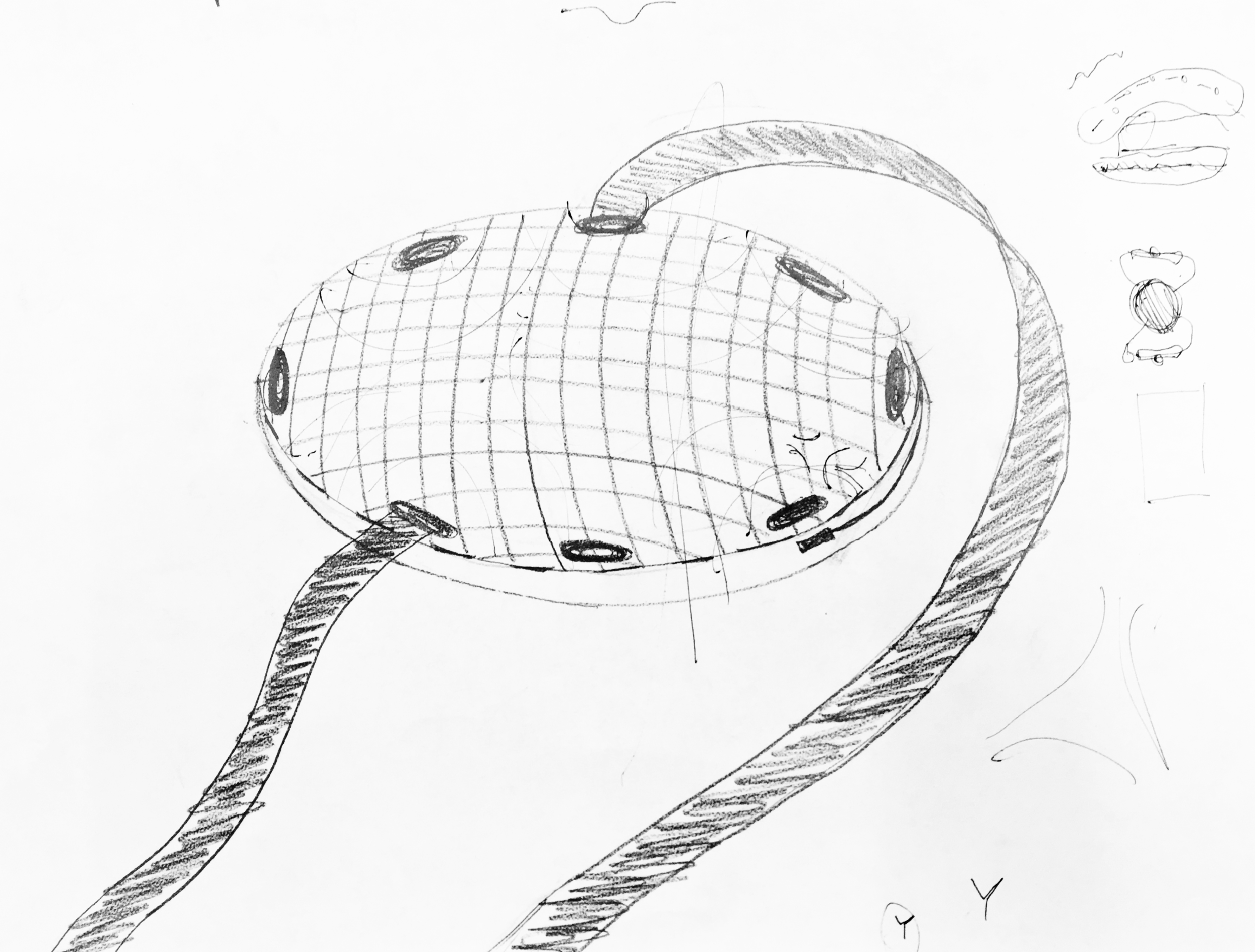 Preliminary sketch: pack with multiple strap adjustment points to enhance compression