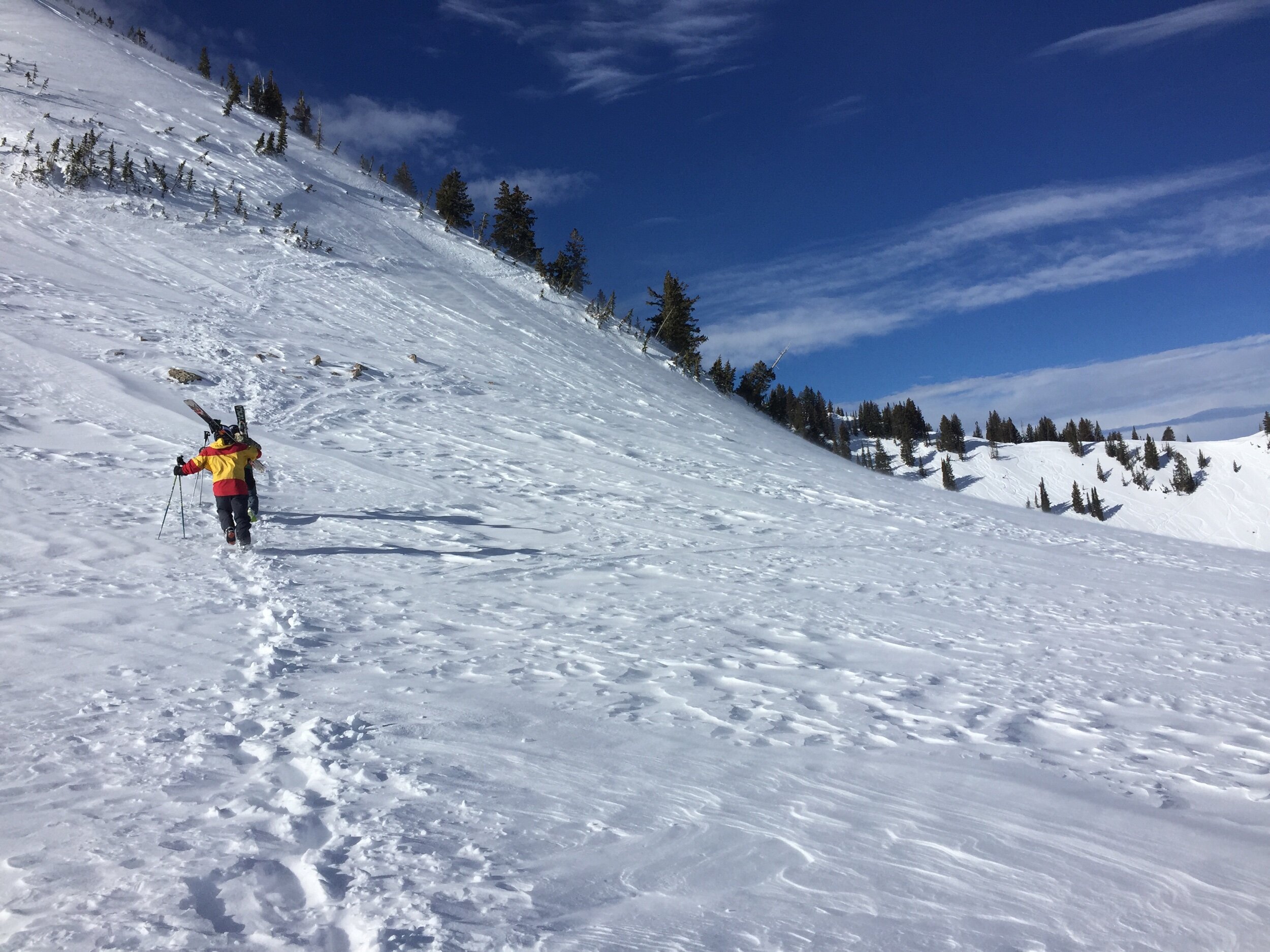 The most tempting ski lines are often in avelanche prone slopes