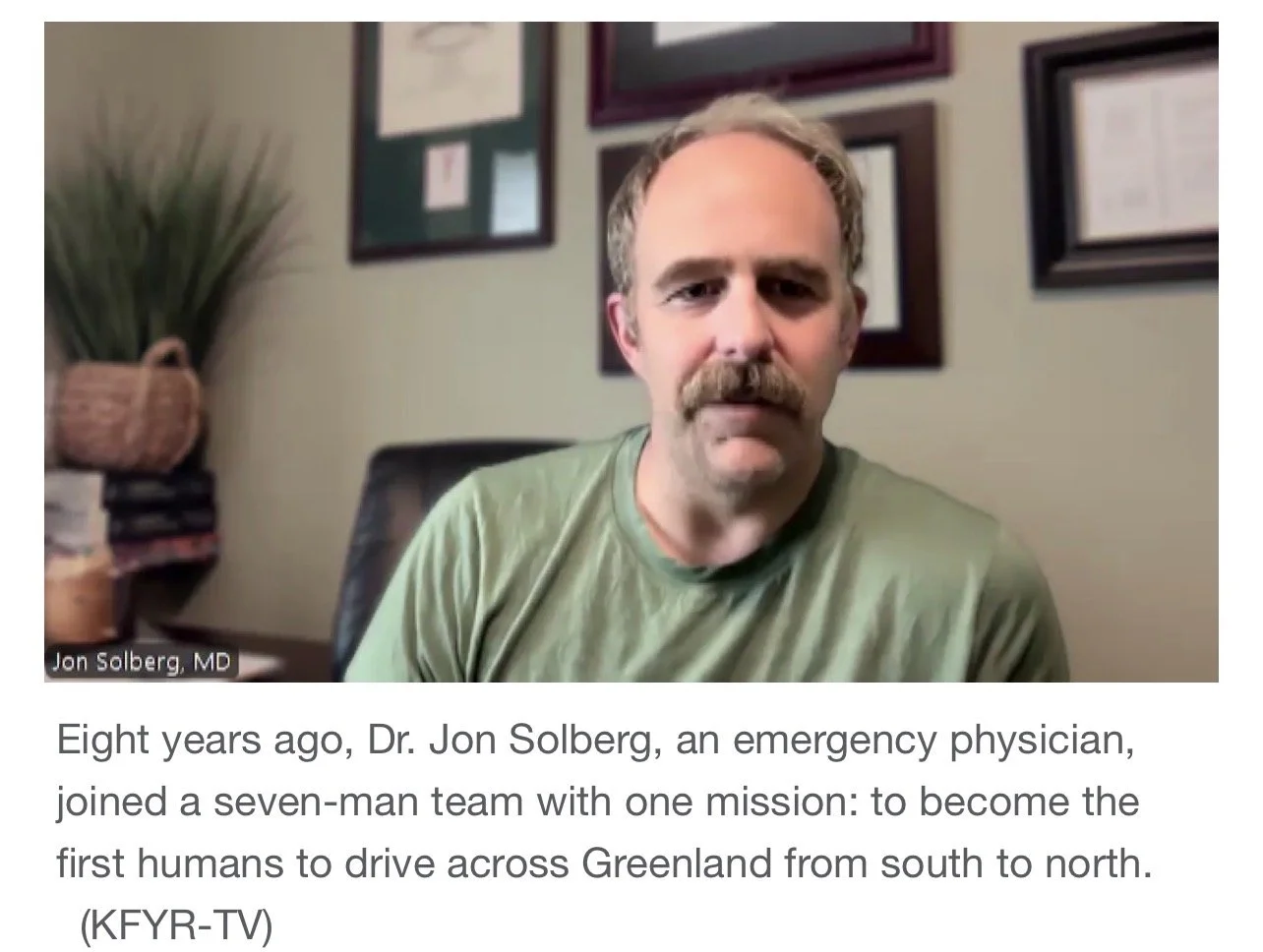 TV Interview: From North Dakota to the Arctic, Dr. Jon Solberg on Driving Across Greenland