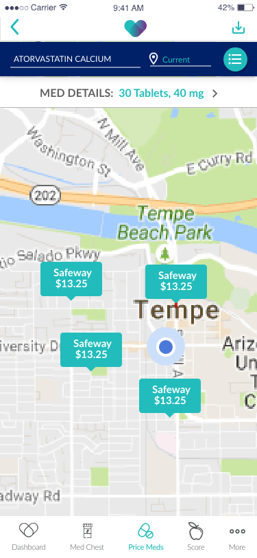 Price Medication - Search Results Map