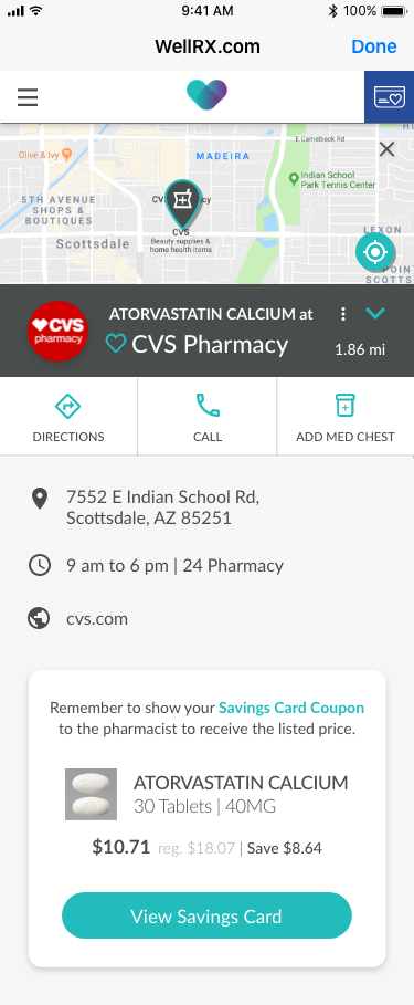 Price Medication - Search Results Map Details