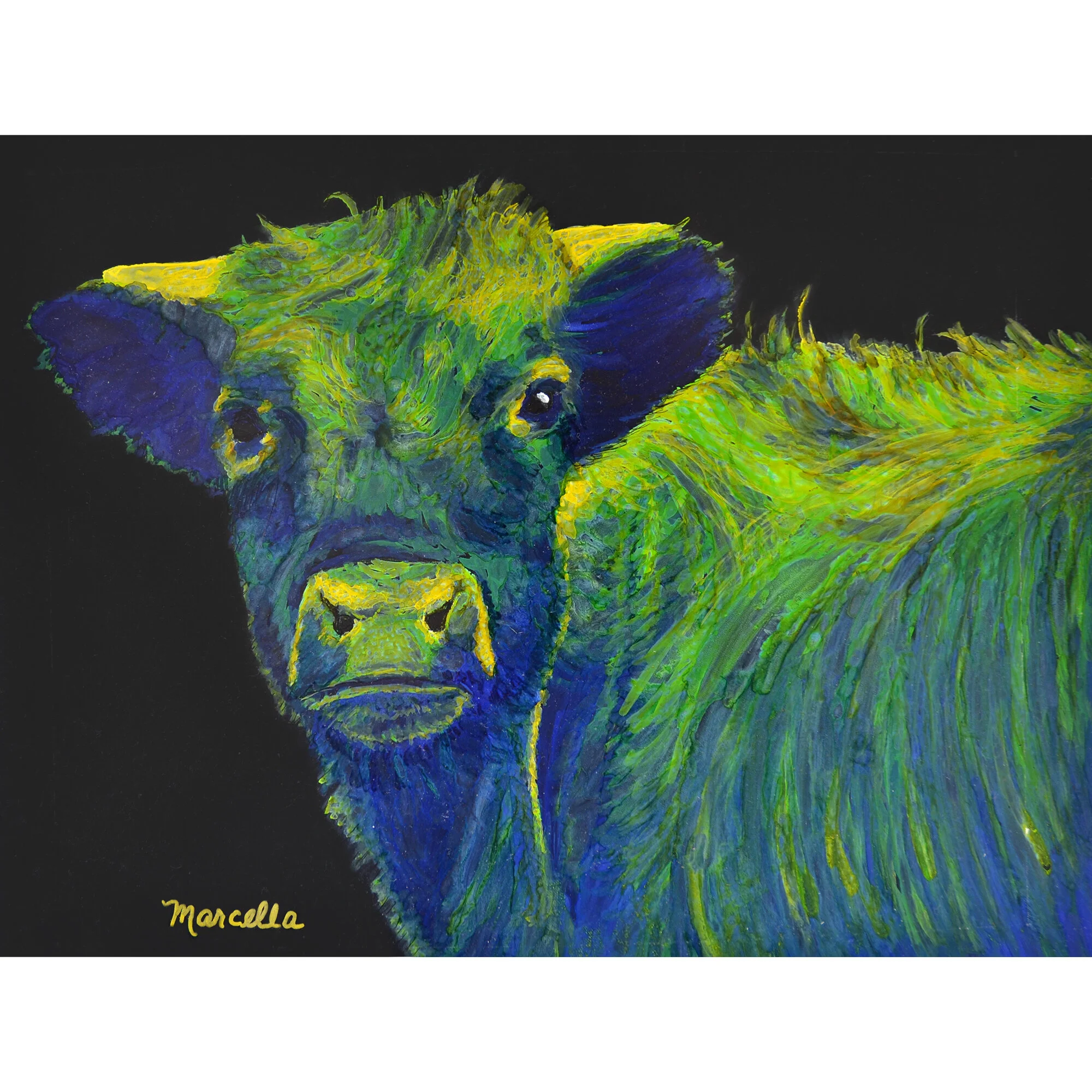 "Mystic Moo" Print of Painting by Marcella Chapman