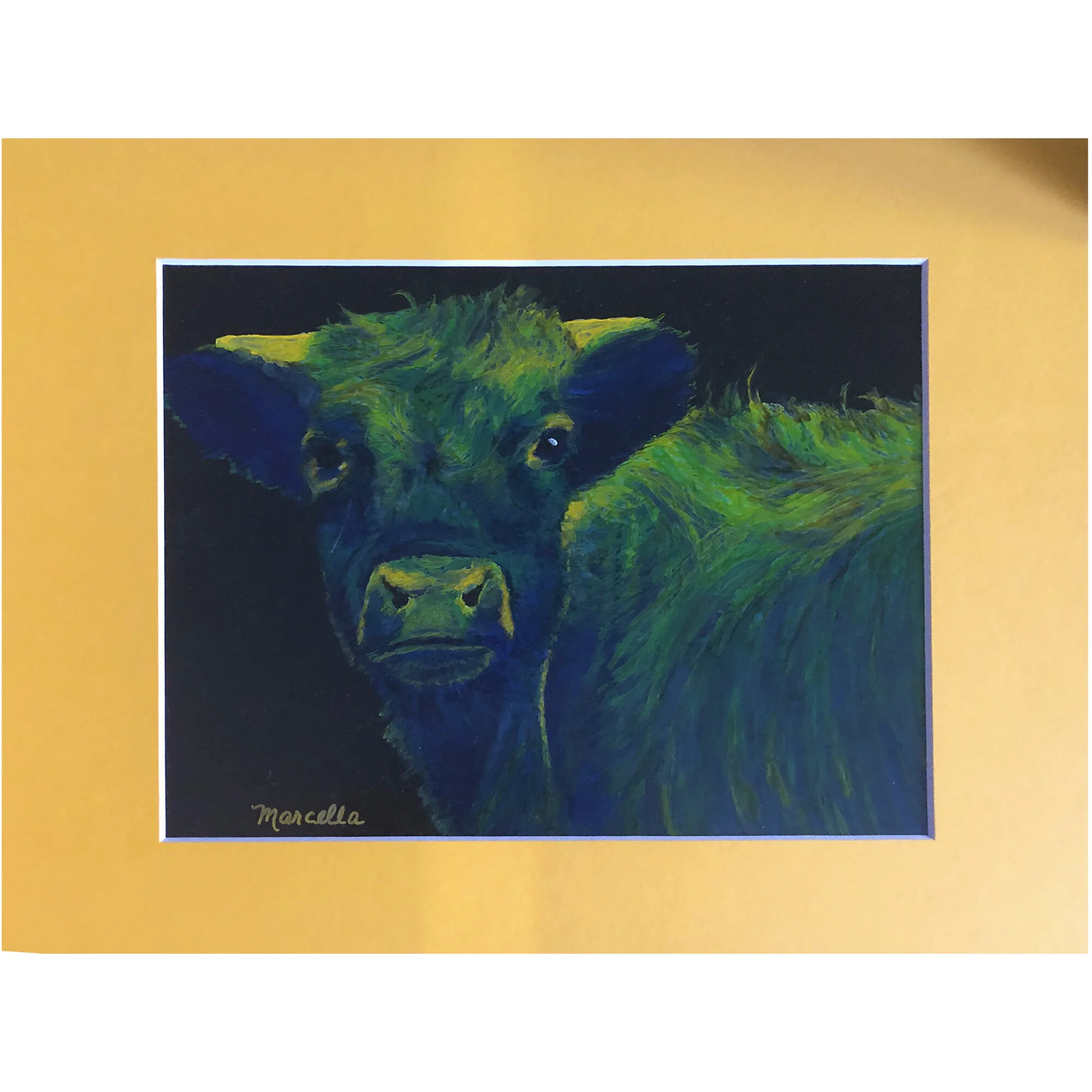 "Mystic Moo" Painting by Marcella Chapman