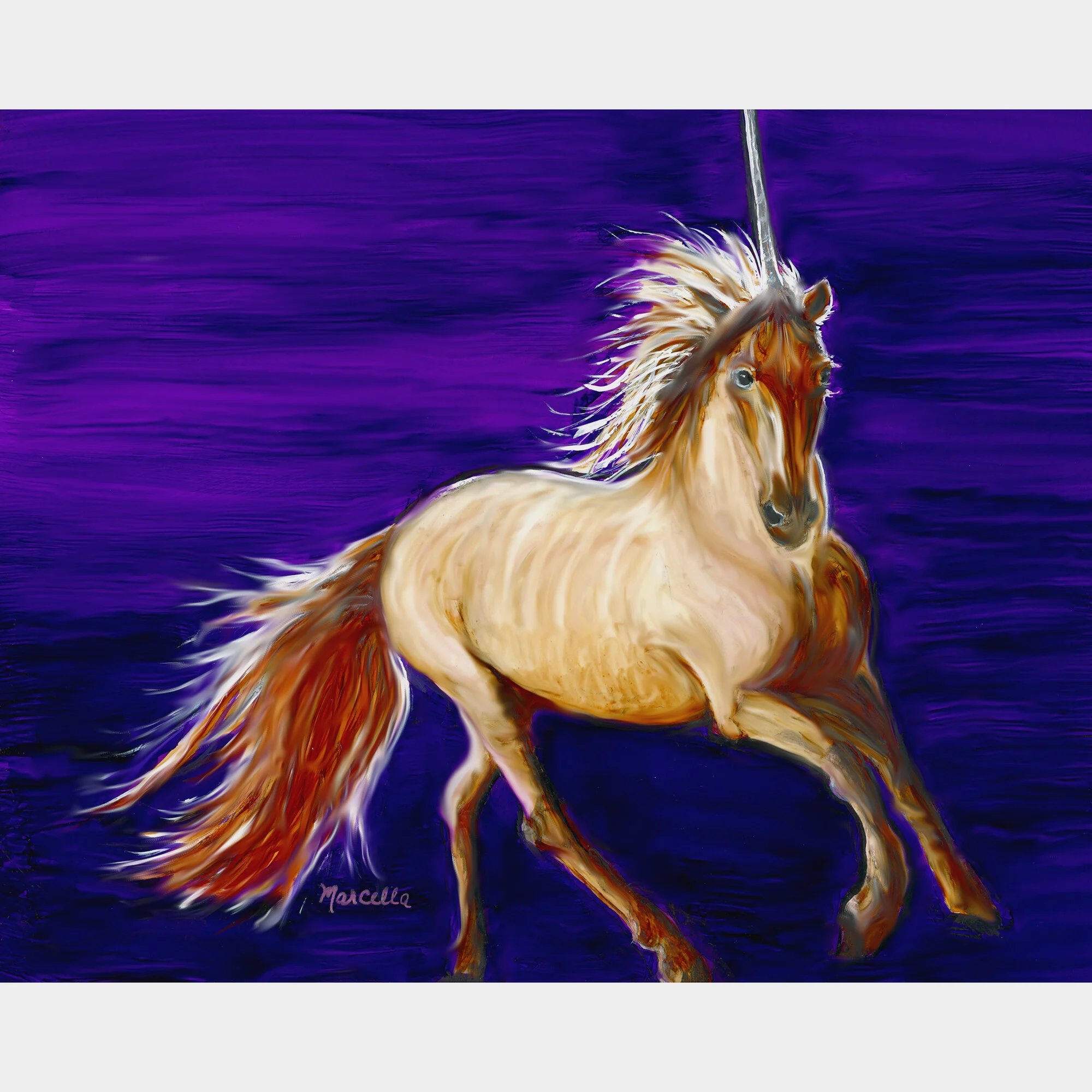 "Unicorn Dreams" Print of Painting by Marcella Chapman