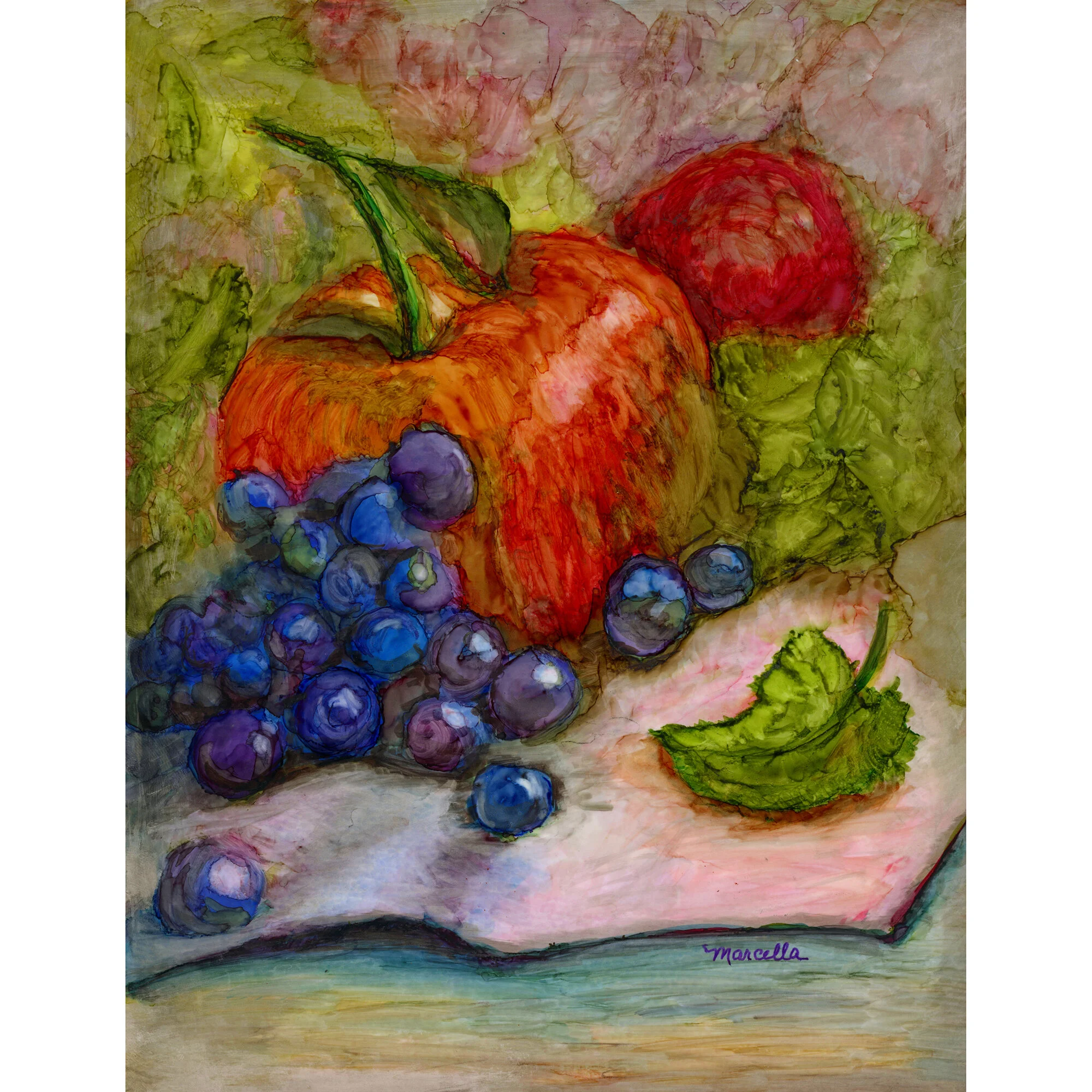 "Impressionist Still Life" Print of Painting by Marcella Chapman