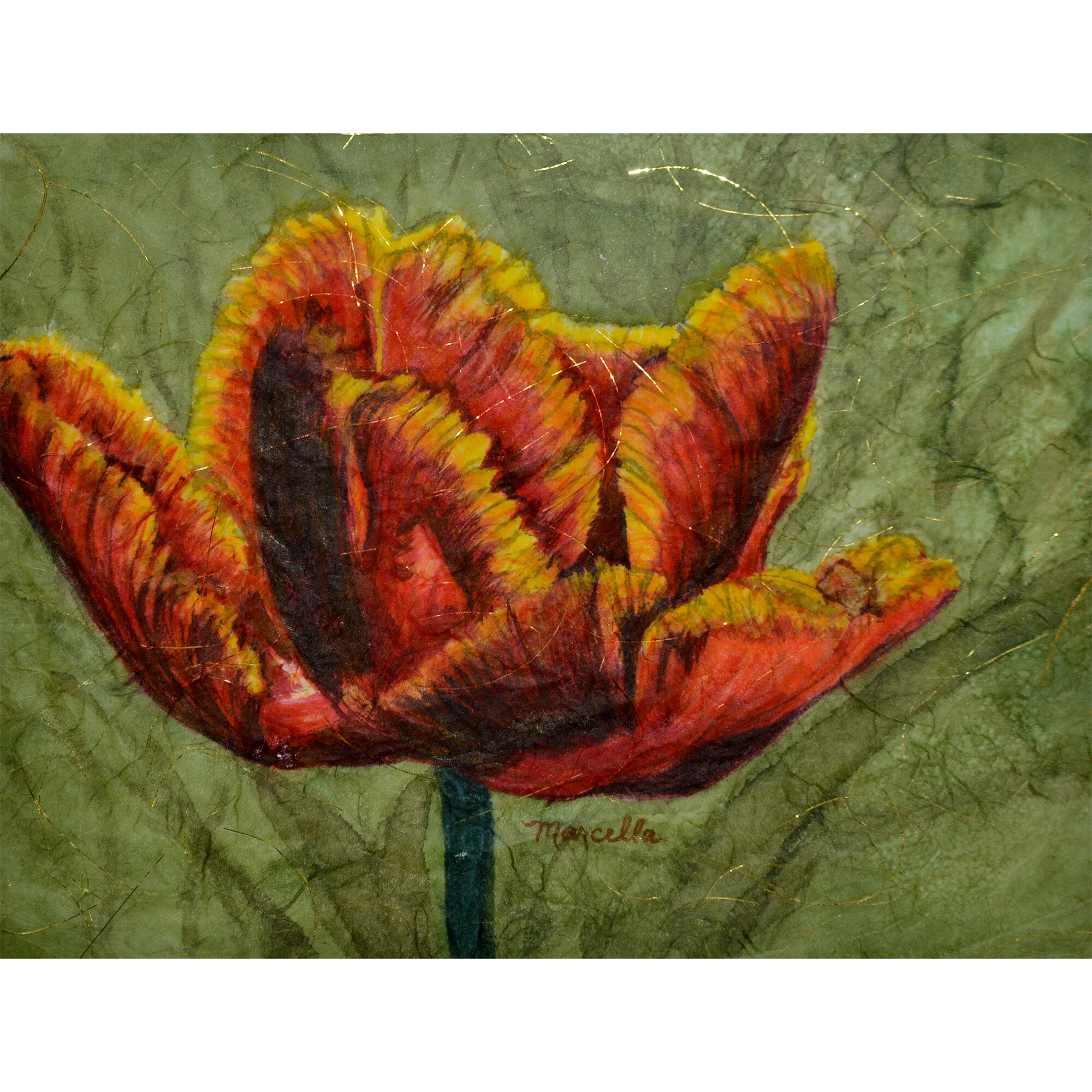 "Mulberry Paper Series #3" Print of Painting by Marcella Chapman