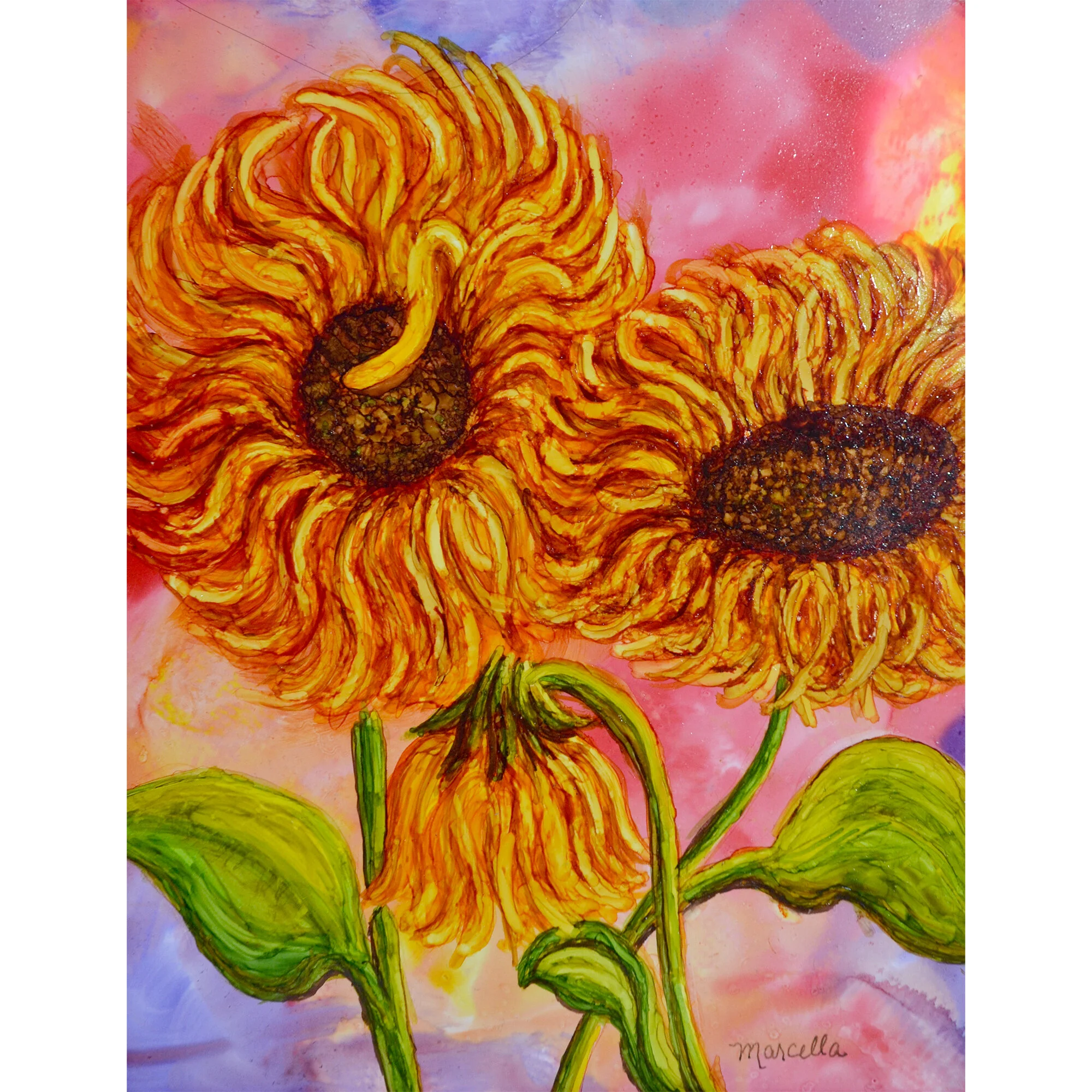 "Sunflowers" Print of Painting by Marcella Chapman