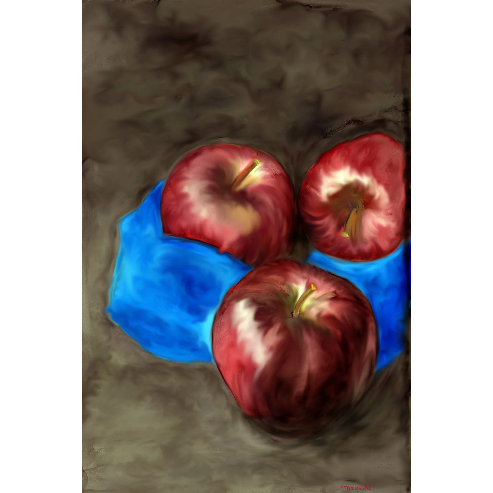 "3 Apples" Print of Painting by Marcella Chapman