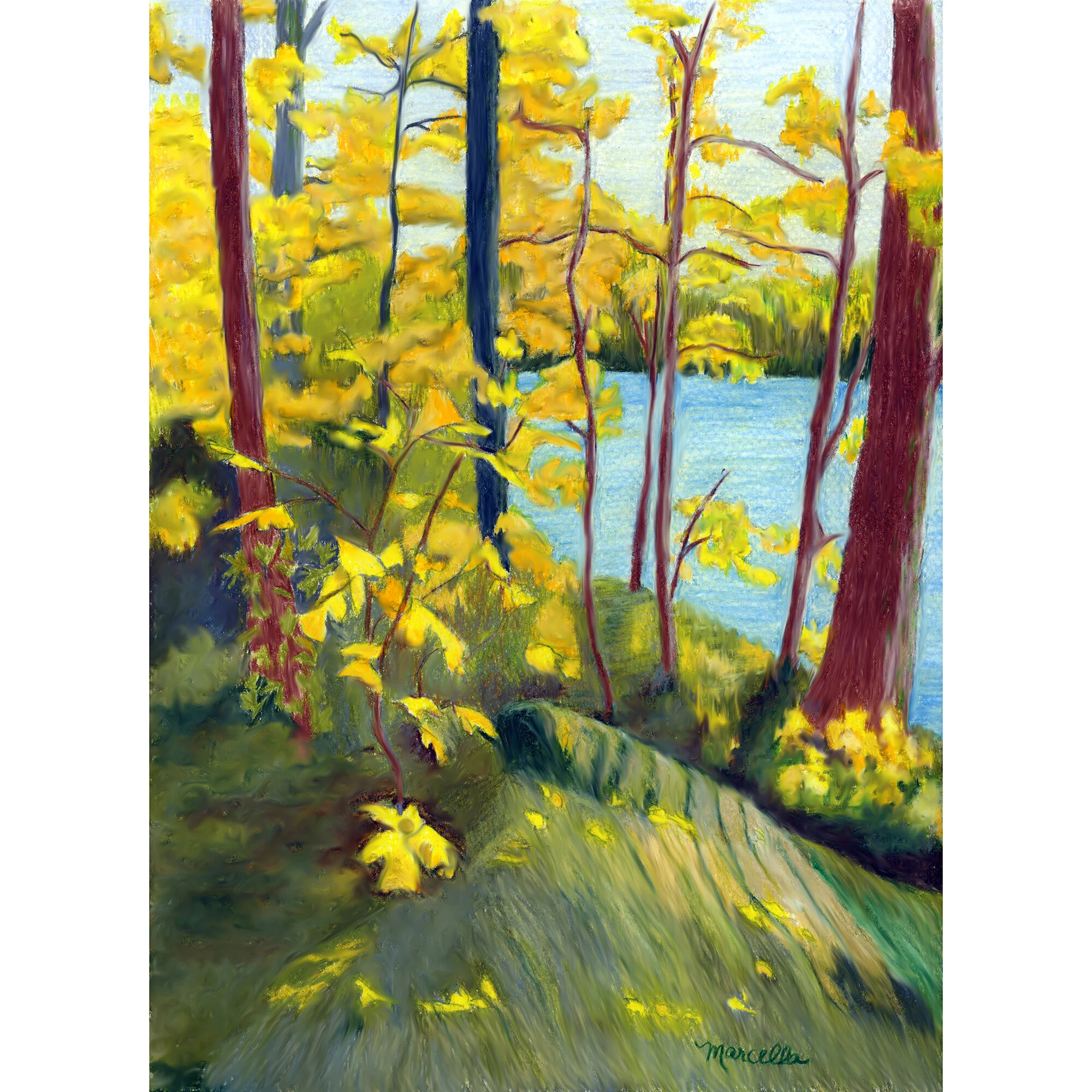 "Gorge in Autumn" Print of Painting by Marcella Chapman