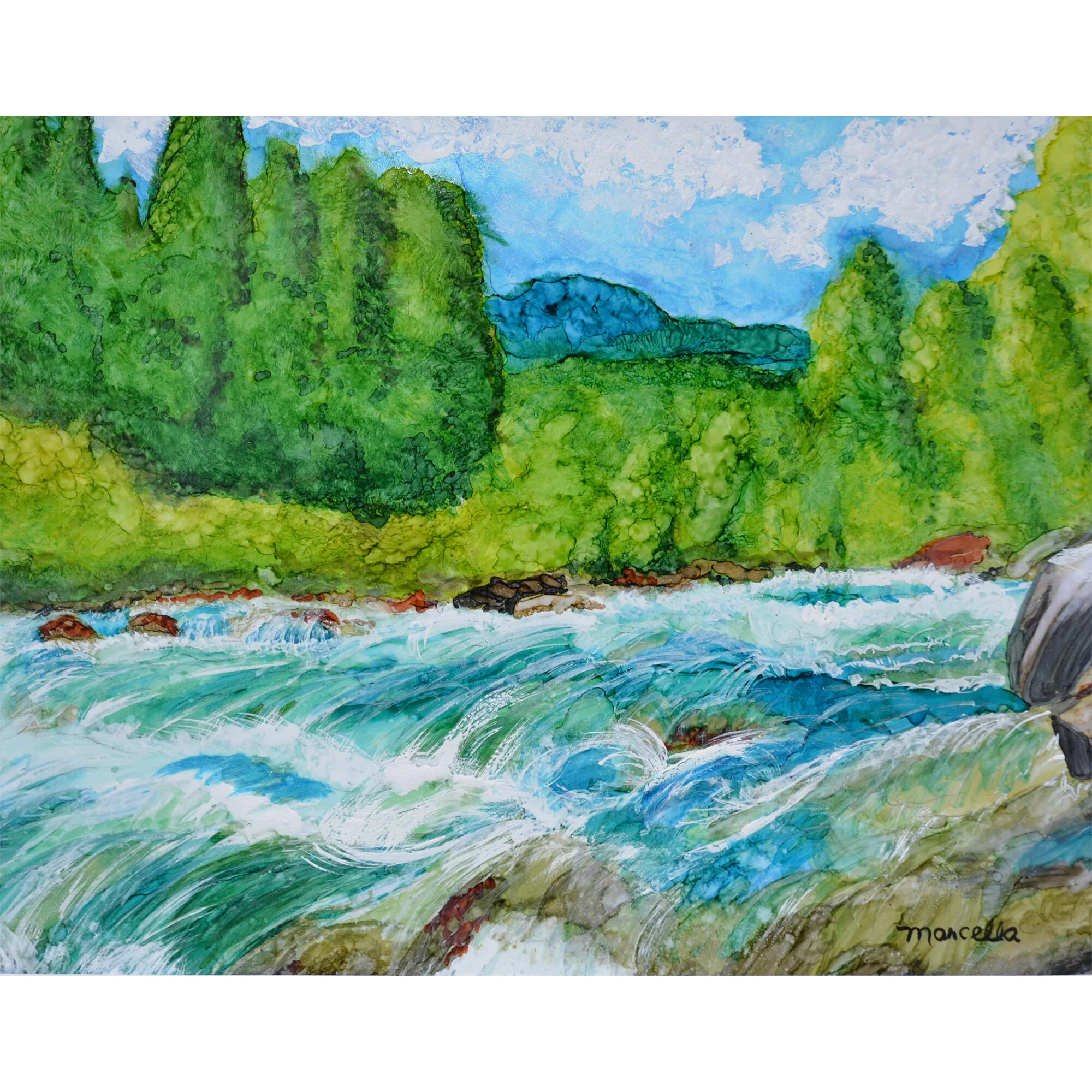 "Cuyahoga River Series #1" Print of Painting by Marcella Chapman