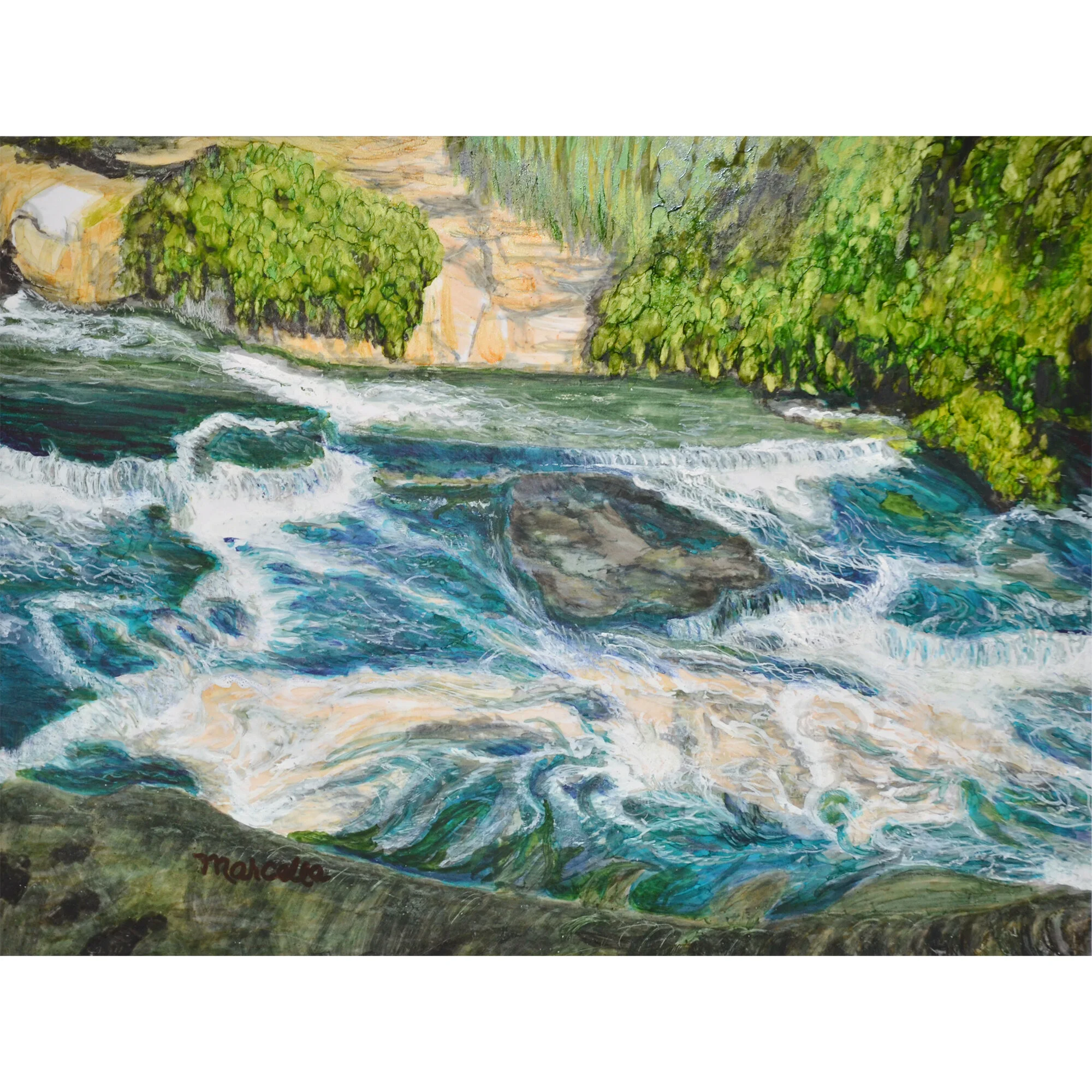 "Cuyahoga River Series #2" Print of Painting by Marcella Chapman
