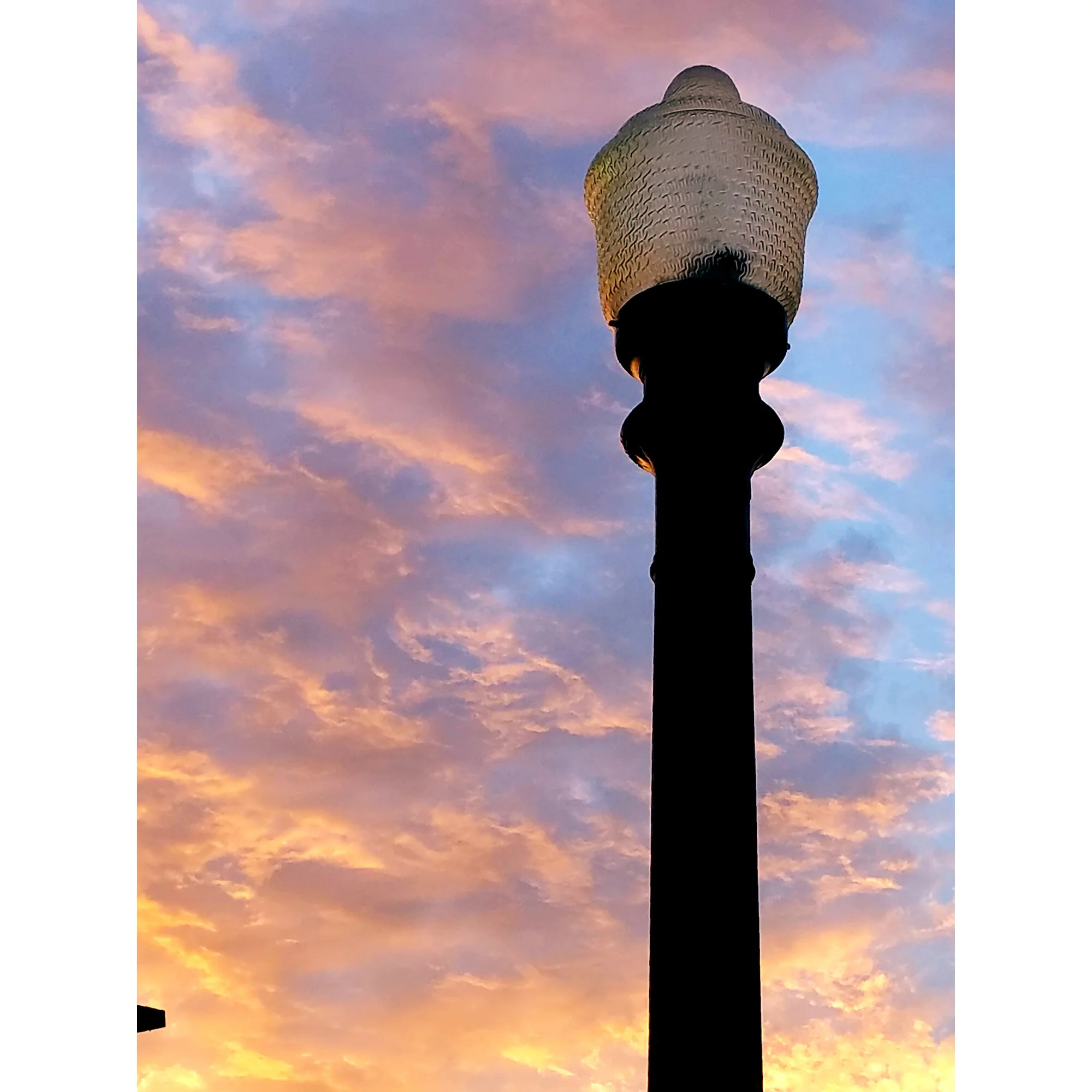 "Lamppost and Sunset" Photo by Kay Phelps