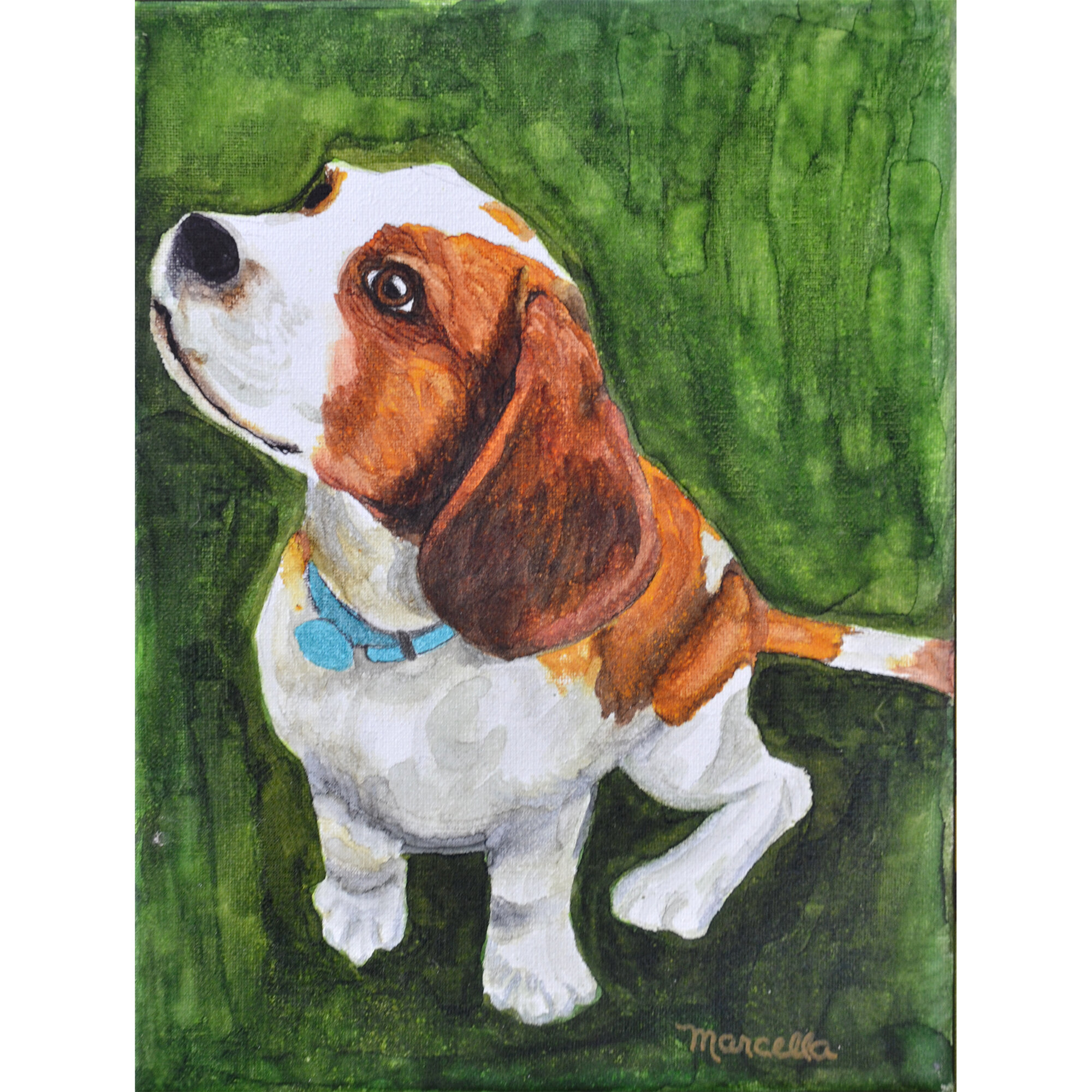 "Am I A Good Boy?" Print of Painting by Marcella Chapman