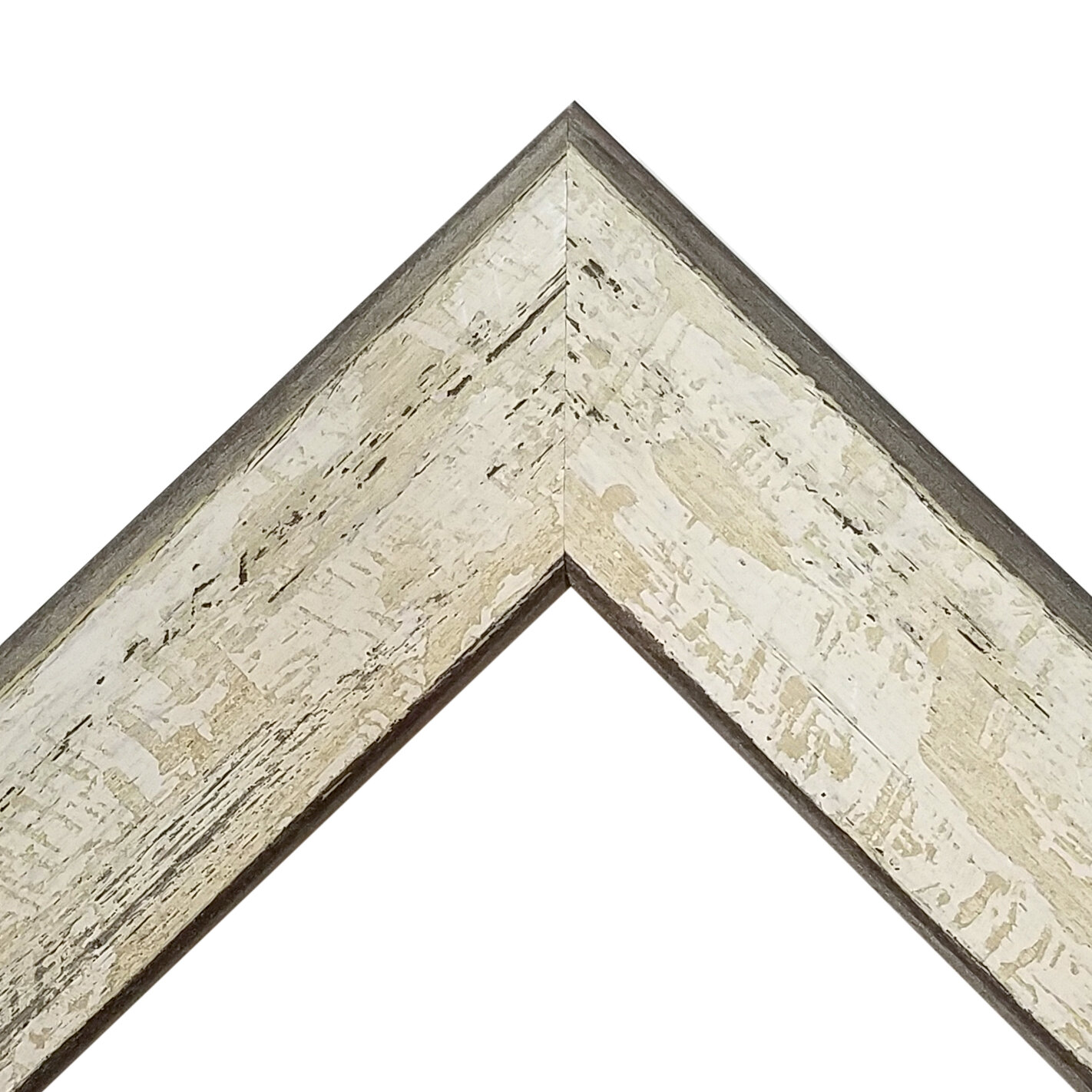 1" Wide Beige Distressed Wood Frame with Smooth Finish- Modern Farmhouse Collection