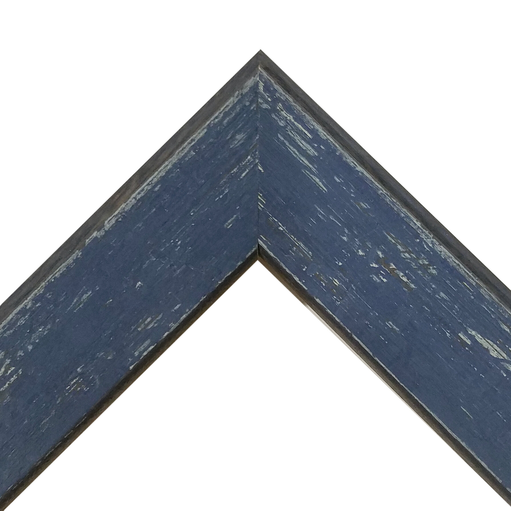 1" Wide Country Blue Distressed Wood Frame with Smooth Finish- Modern Farmhouse Collection