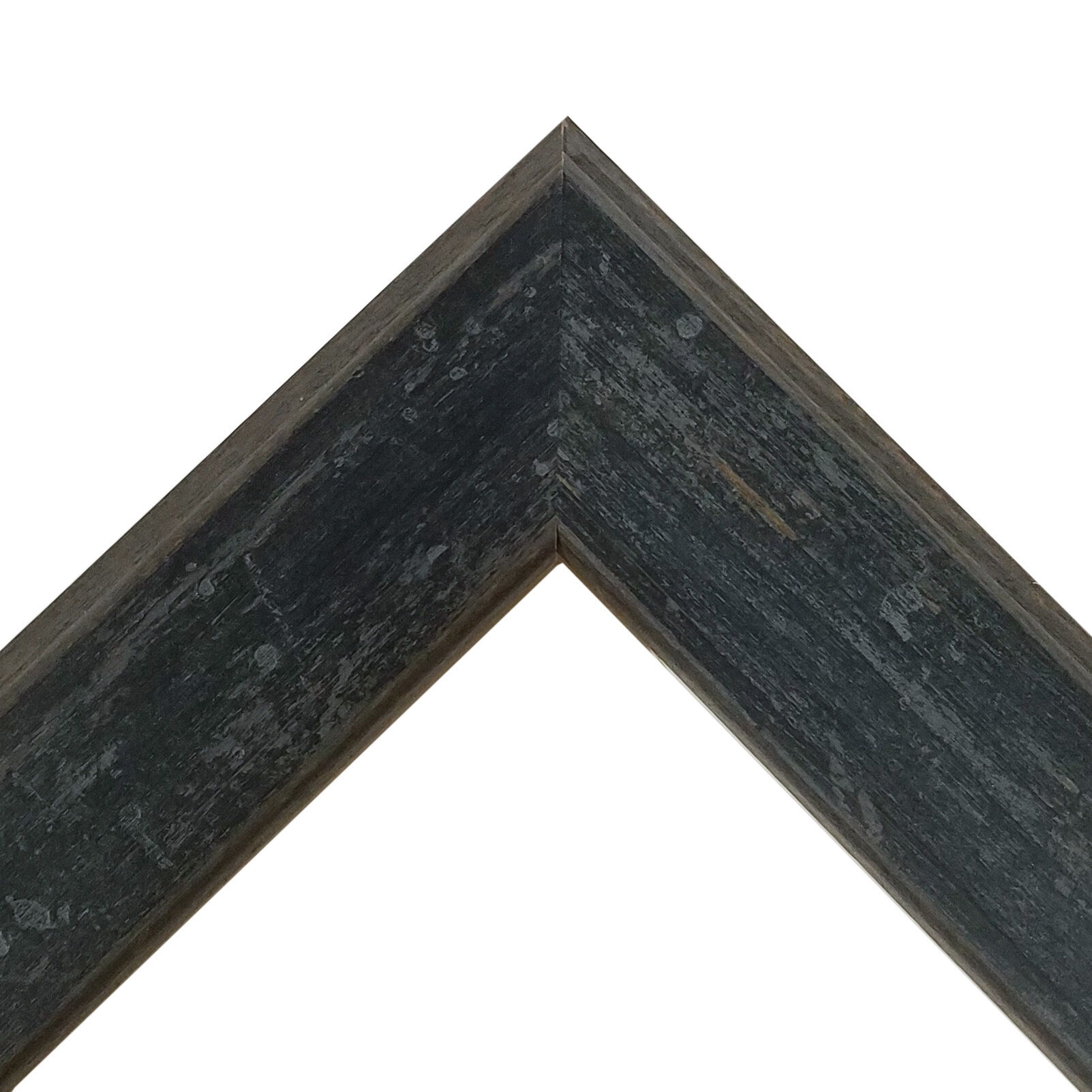 1" Wide Black Distressed Wood Frame with Smooth Finish- Modern Farmhouse Collection