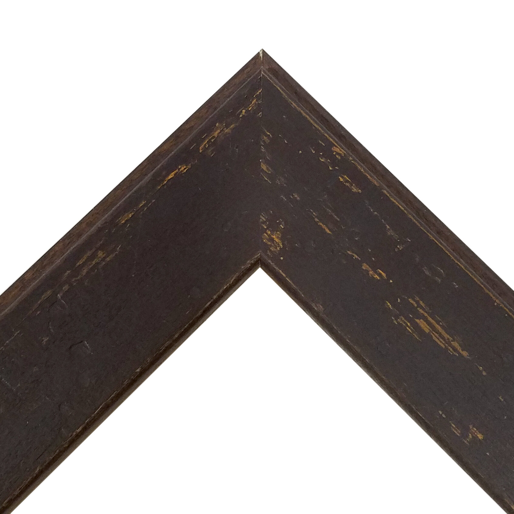 1" Wide Brown Distressed Wood Frame with Smooth Finish- Modern Farmhouse Collection