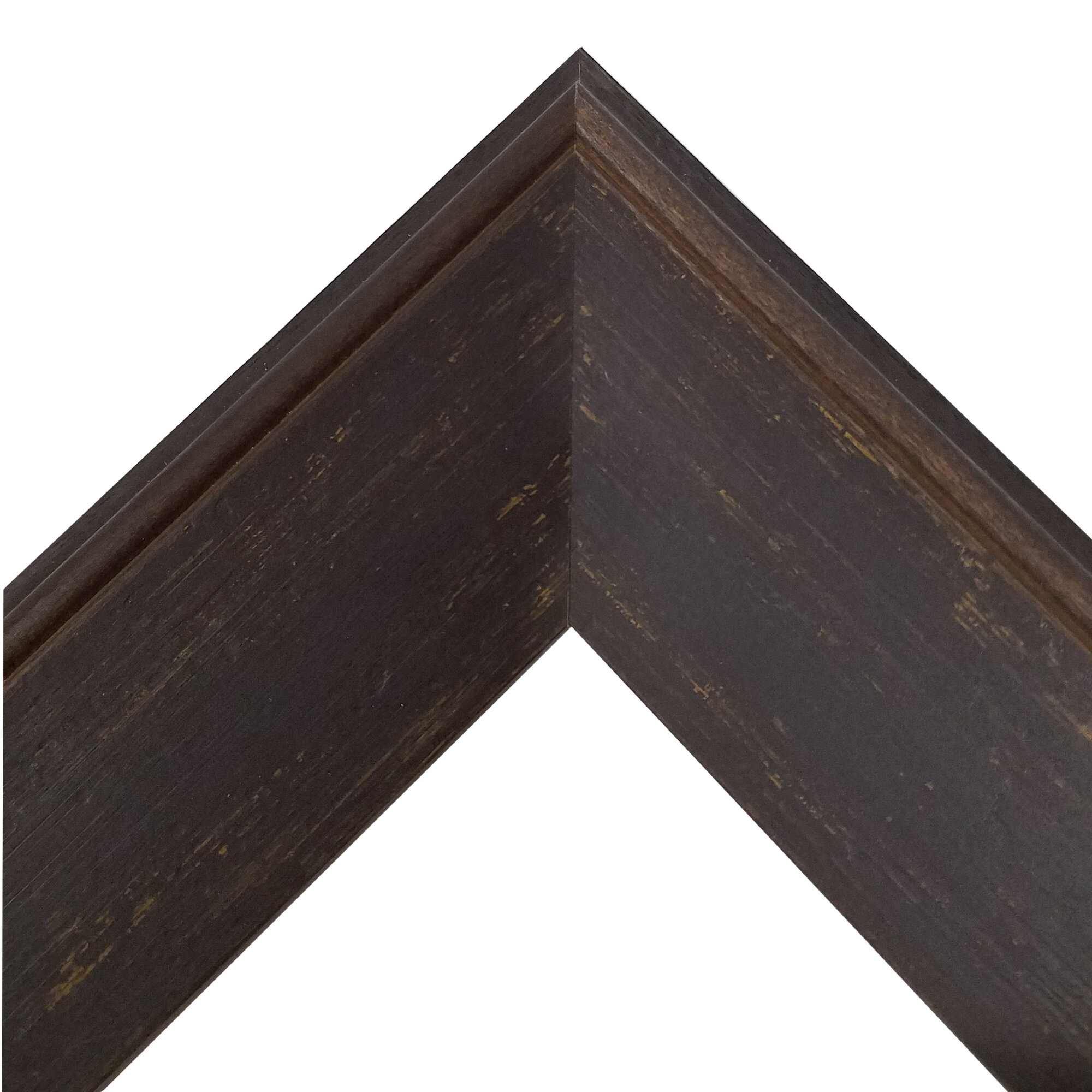 2.25" Wide Brown Distressed Wood Frame with Smooth Finish- Modern Farmhouse Collection