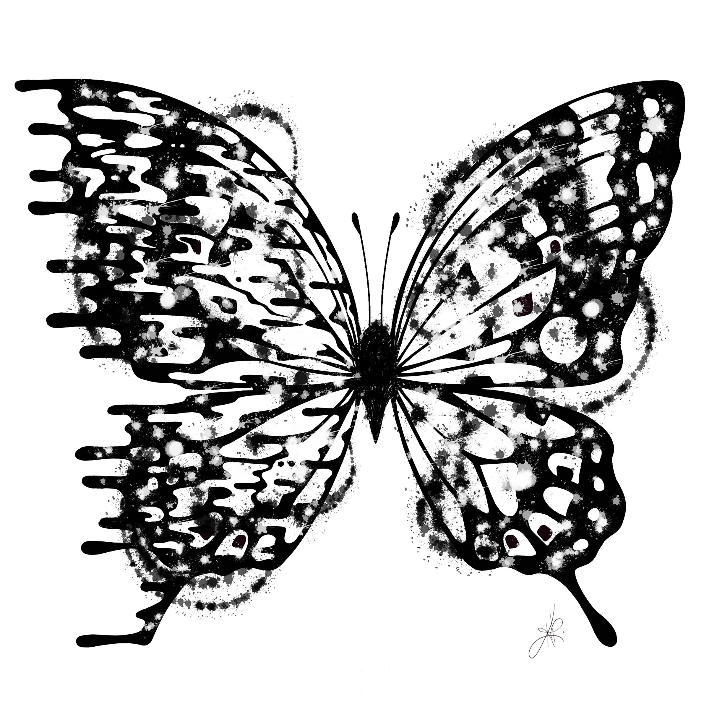 "Deconstruct" Bipolar Butterfly Unframed Print