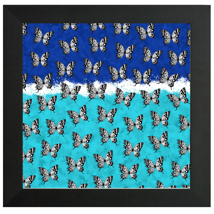 "Surfs Up" Bipolar Butterfly Framed Print- Black or White Frame
