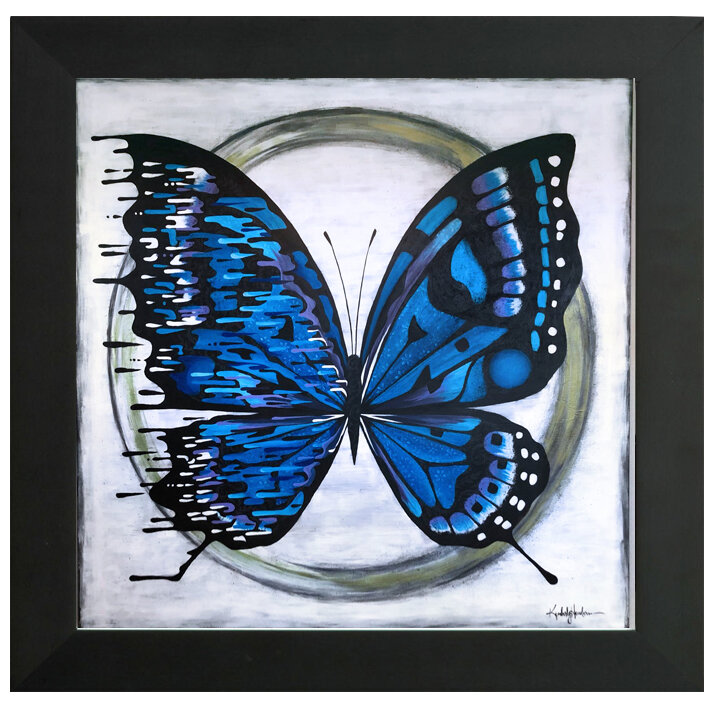"Stella" Bipolar Butterfly Framed Print- Black or White Frame