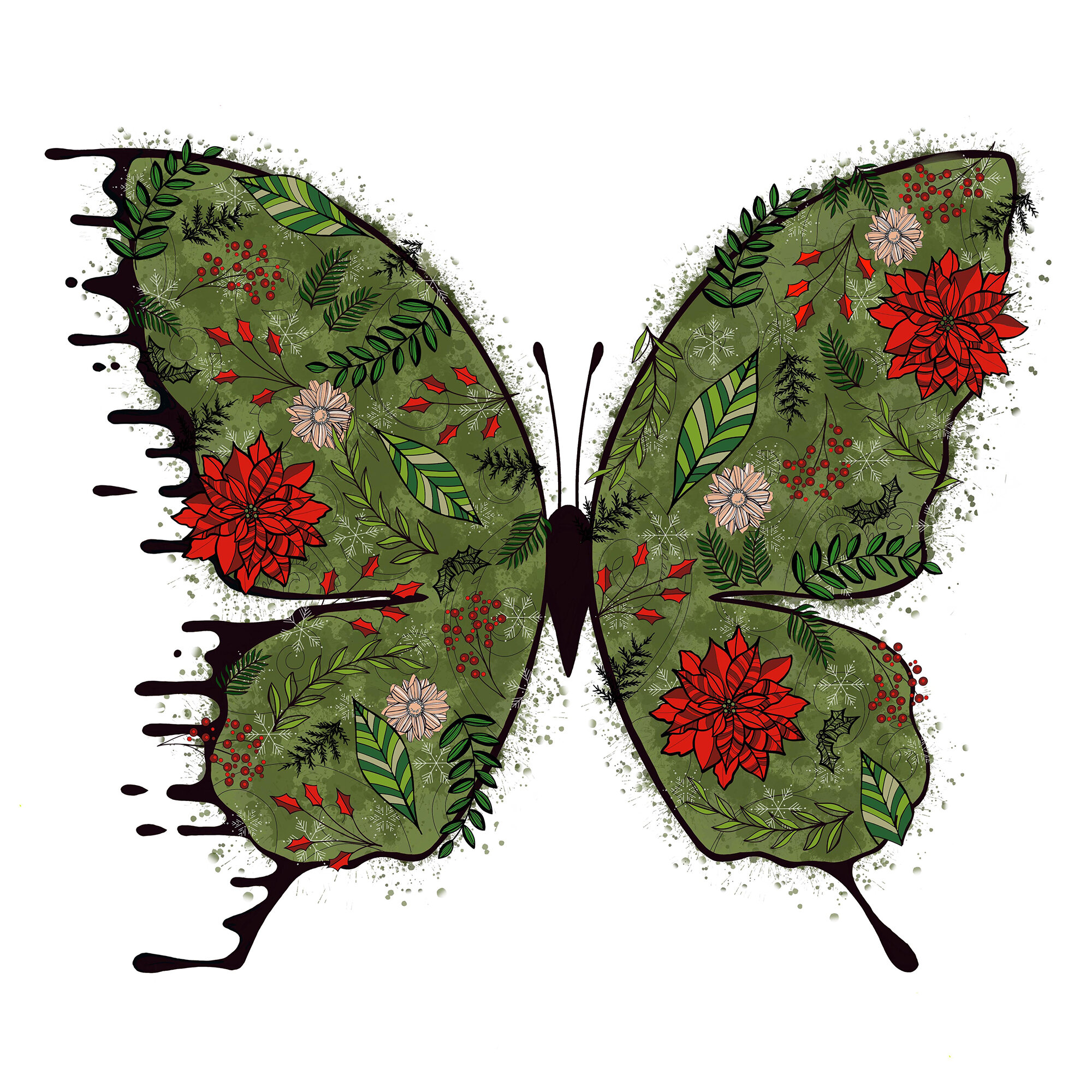 "Holiday" Bipolar Butterfly Unframed Print