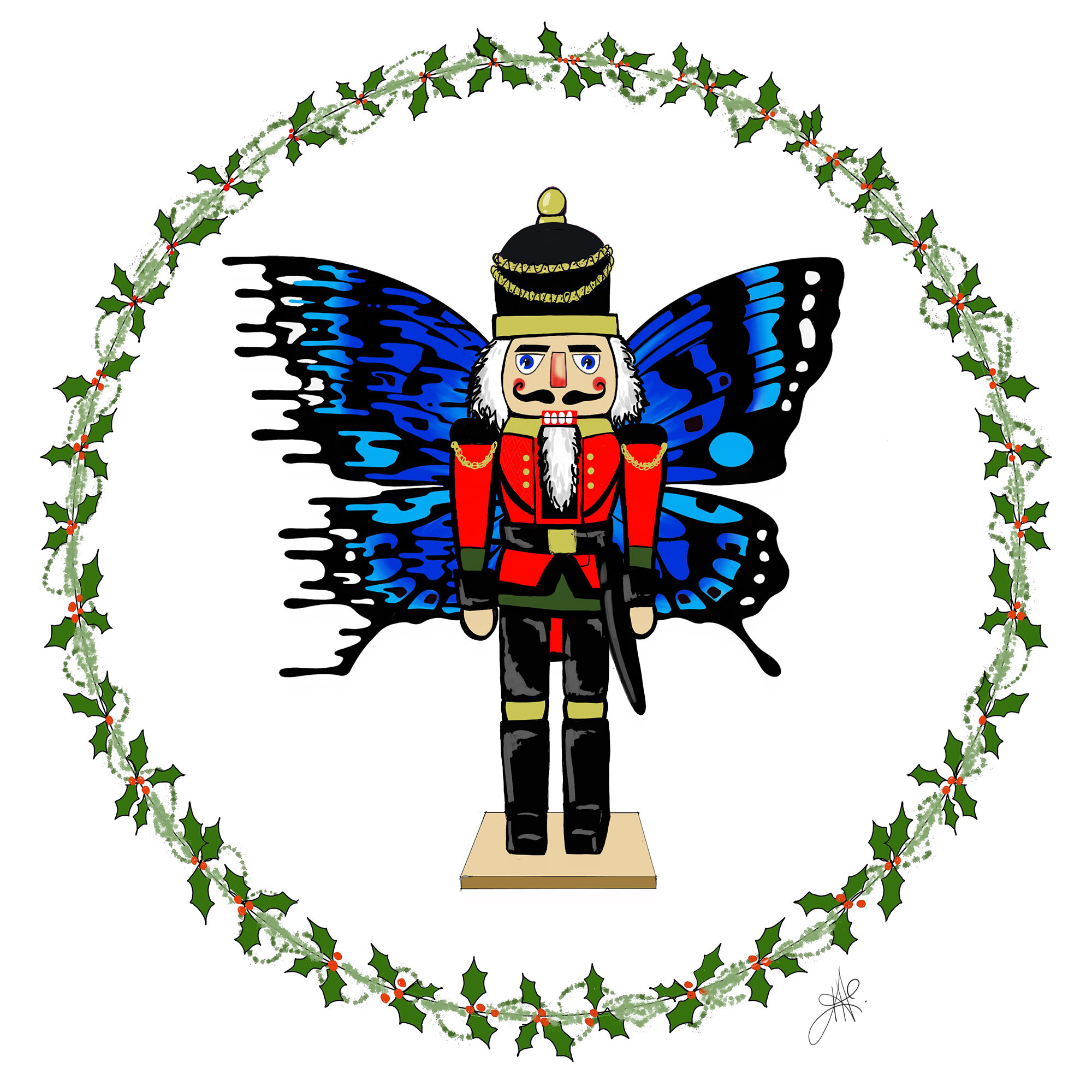 "Nutcracker" Bipolar Butterfly Unframed Print