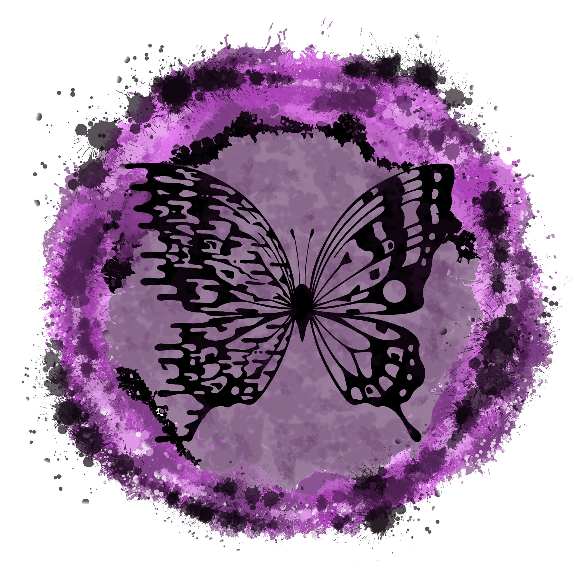 "Grape Ape" Bipolar Butterfly Unframed Print