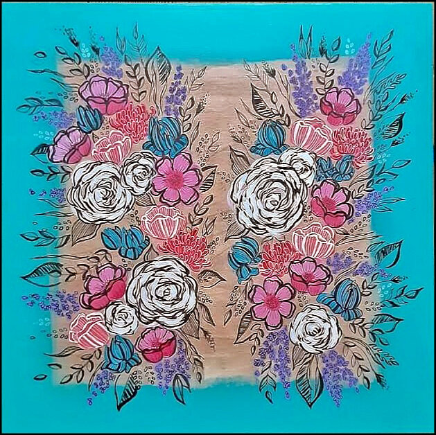 "Aqua Wood" Bipolar Butterfly Unframed Print