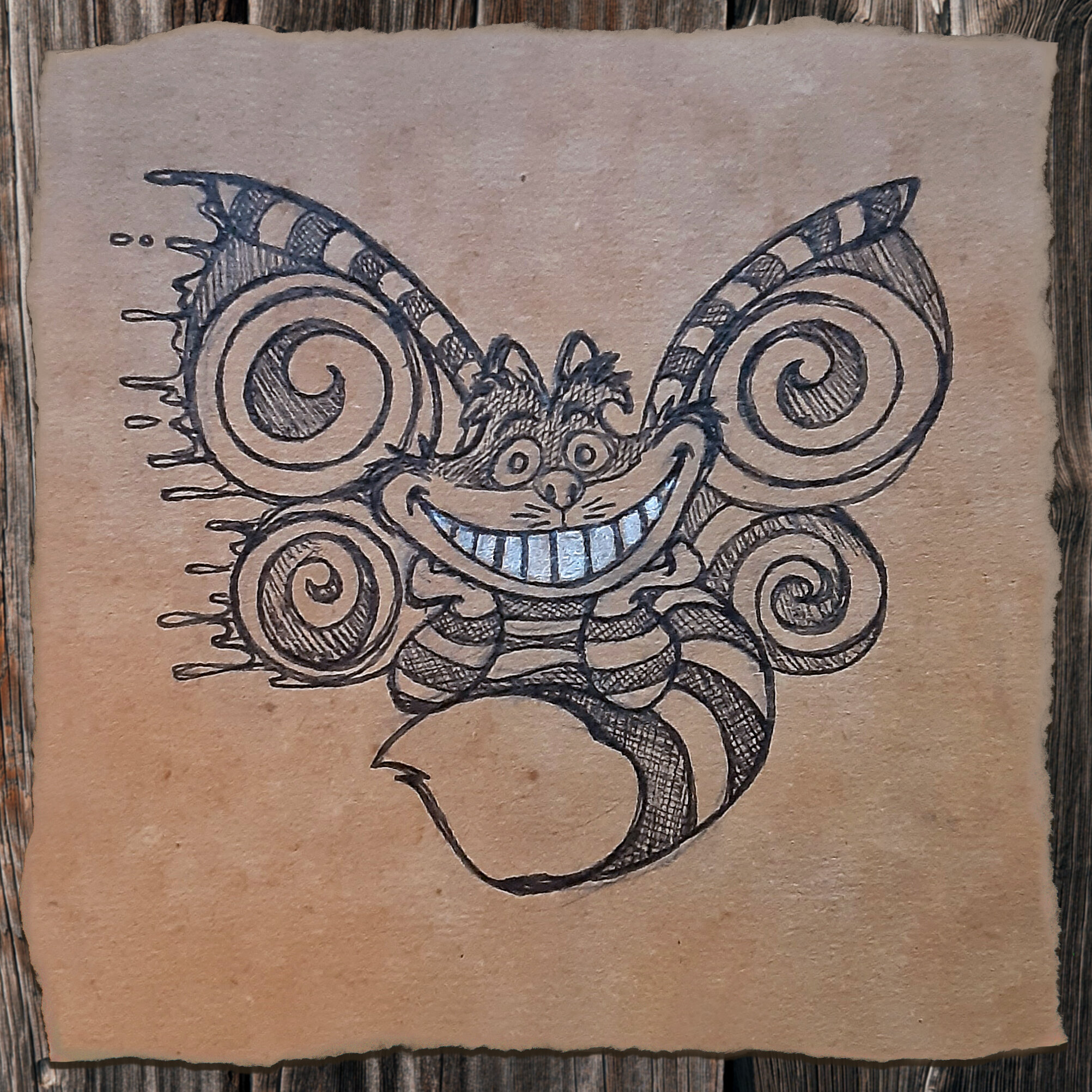 "Cheshire" Inktober 2020 Print- Framed or Unframed