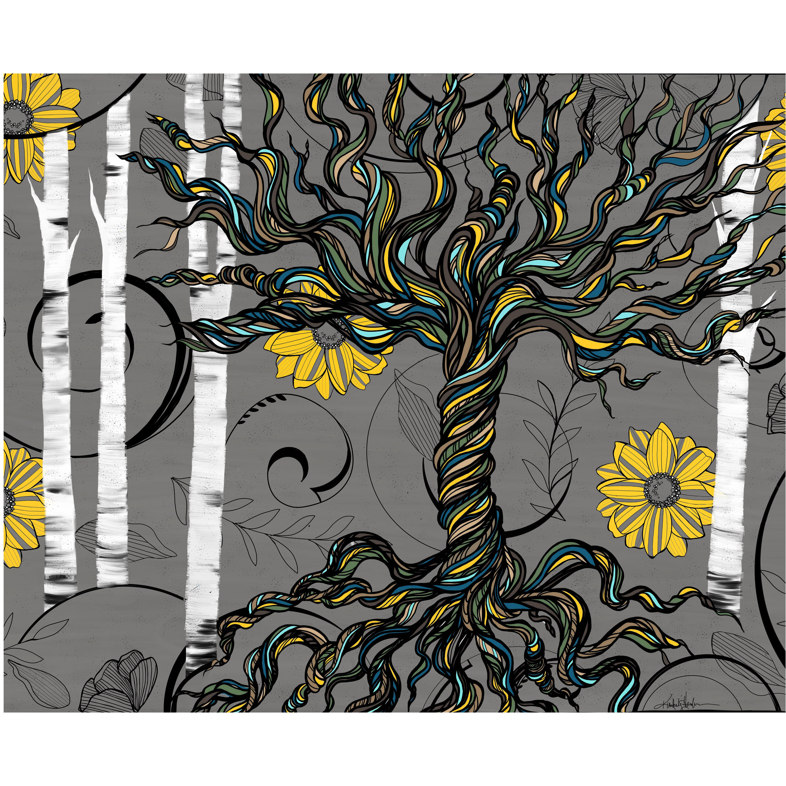 "Digital Tree" Unframed Print