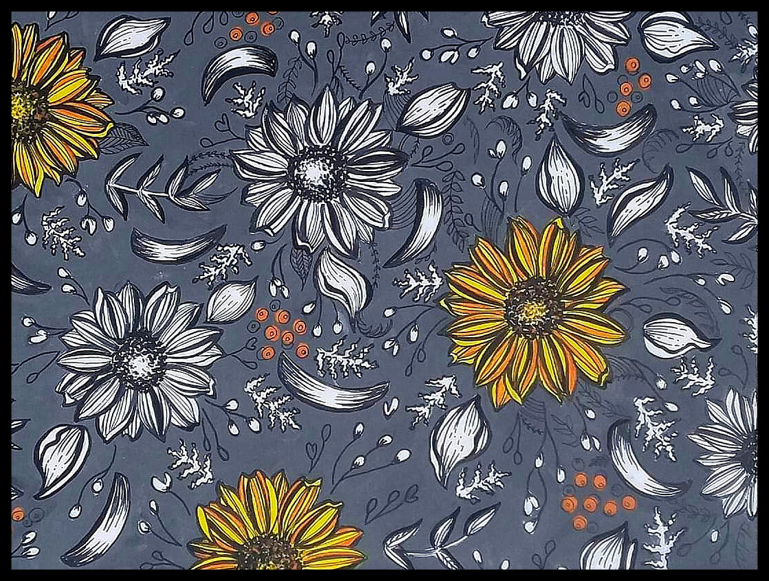 "Sunshine Floral" Unframed Print