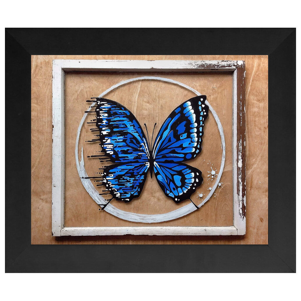 "Blue Window" Framed Print- Black or White Frame