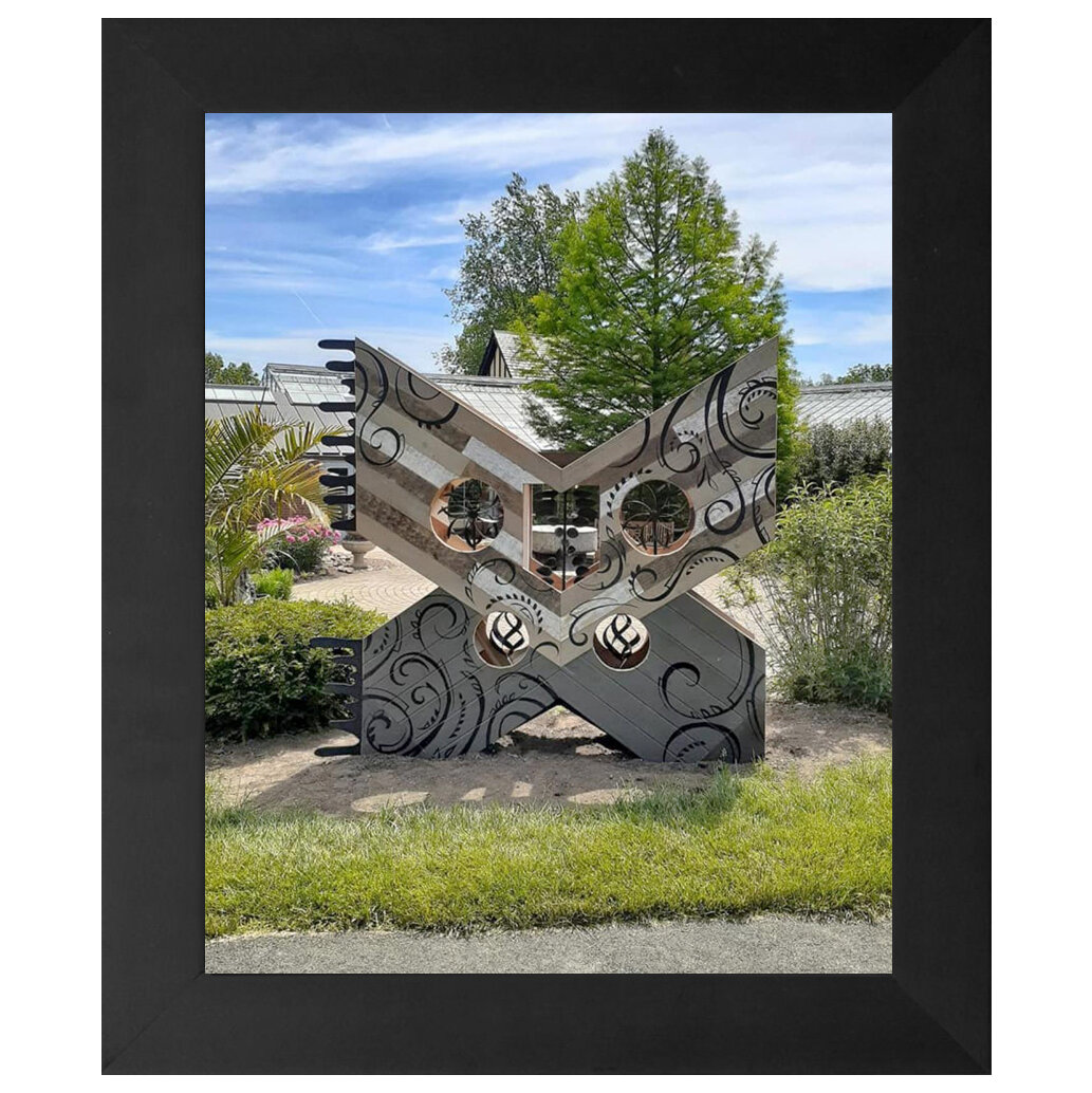 "Wood Wings Swirl" Framed Print- Black or White Frame