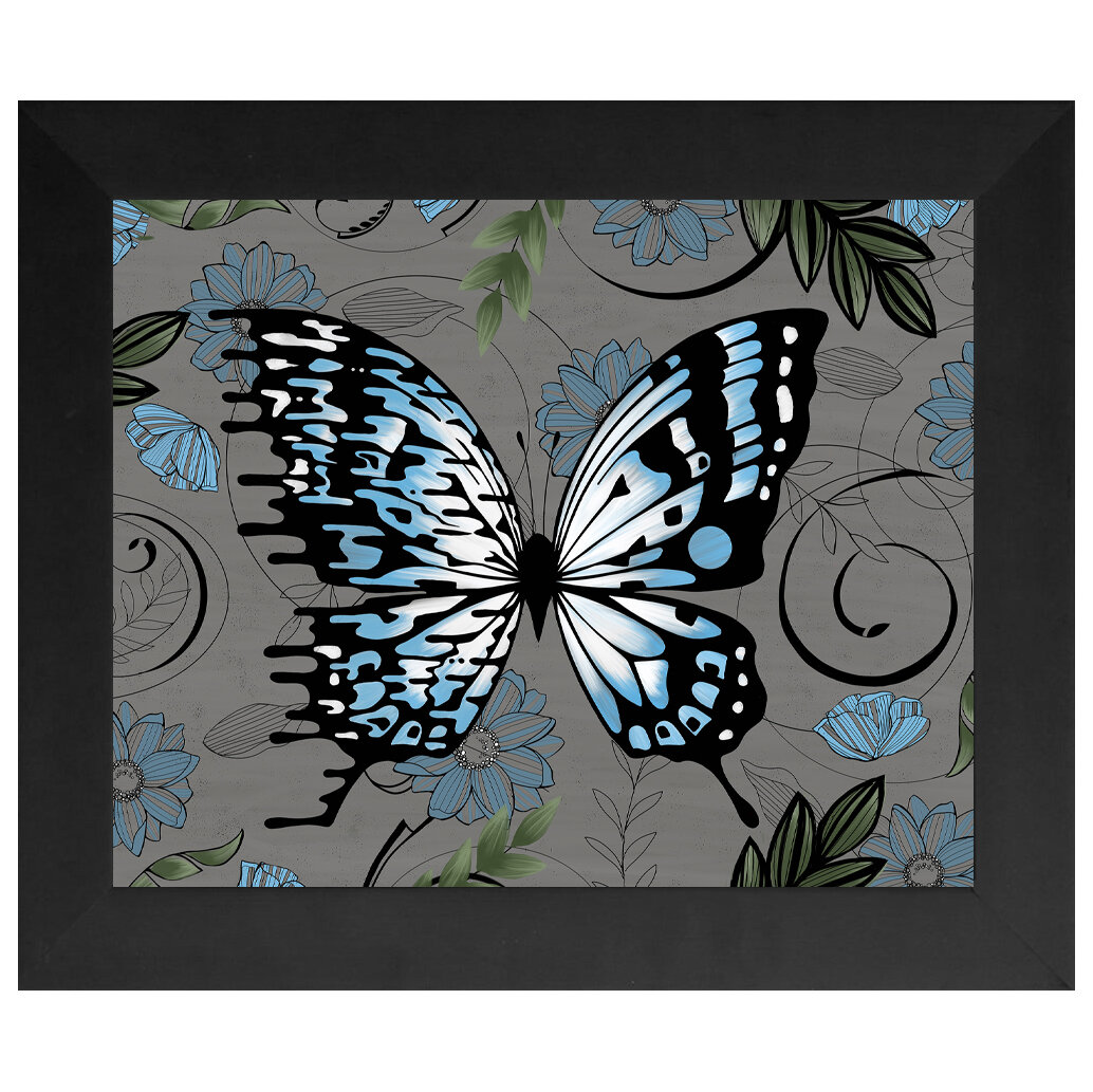 "Digital Butterfly" Framed Print- Black or White Frame