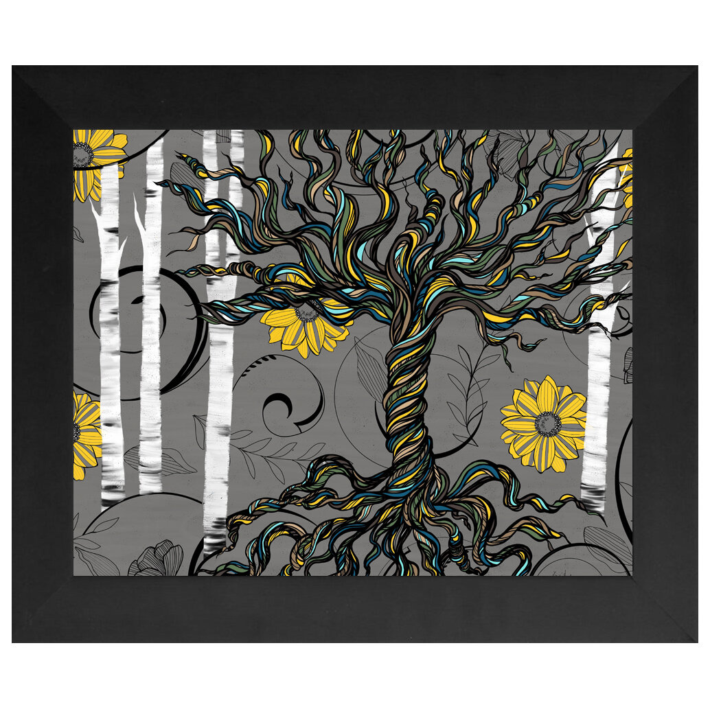 "Digital Tree" Framed Print- Black or White Frame