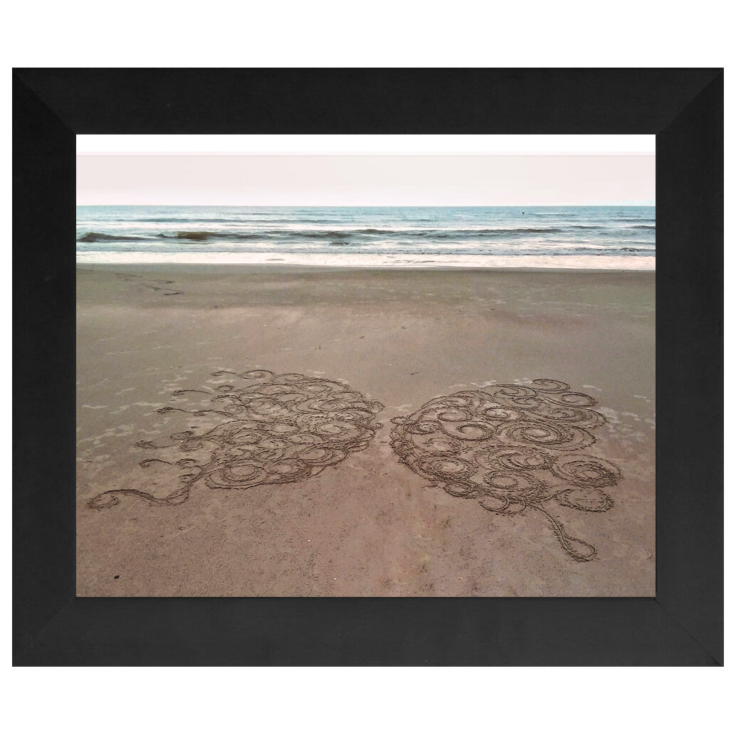 "Sand Butterfly" Framed Print- Black or White Frame