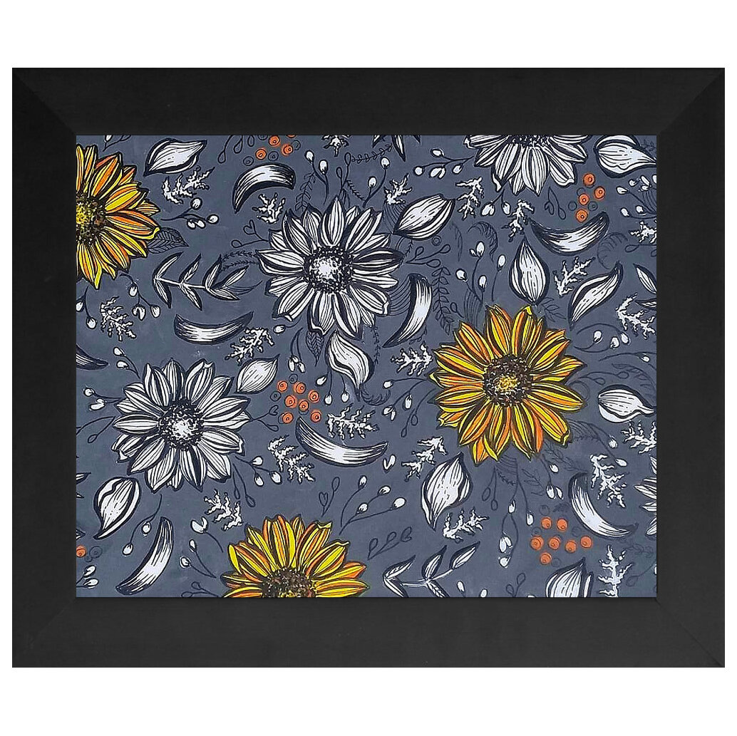 "Sunshine Floral" Framed Print- Black or White Frame
