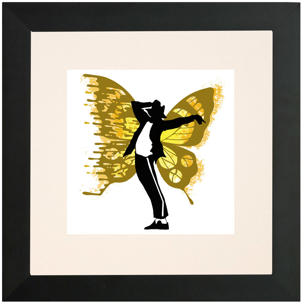 "King" Bipolar Butterfly Framed & Matted Print- Black Frame