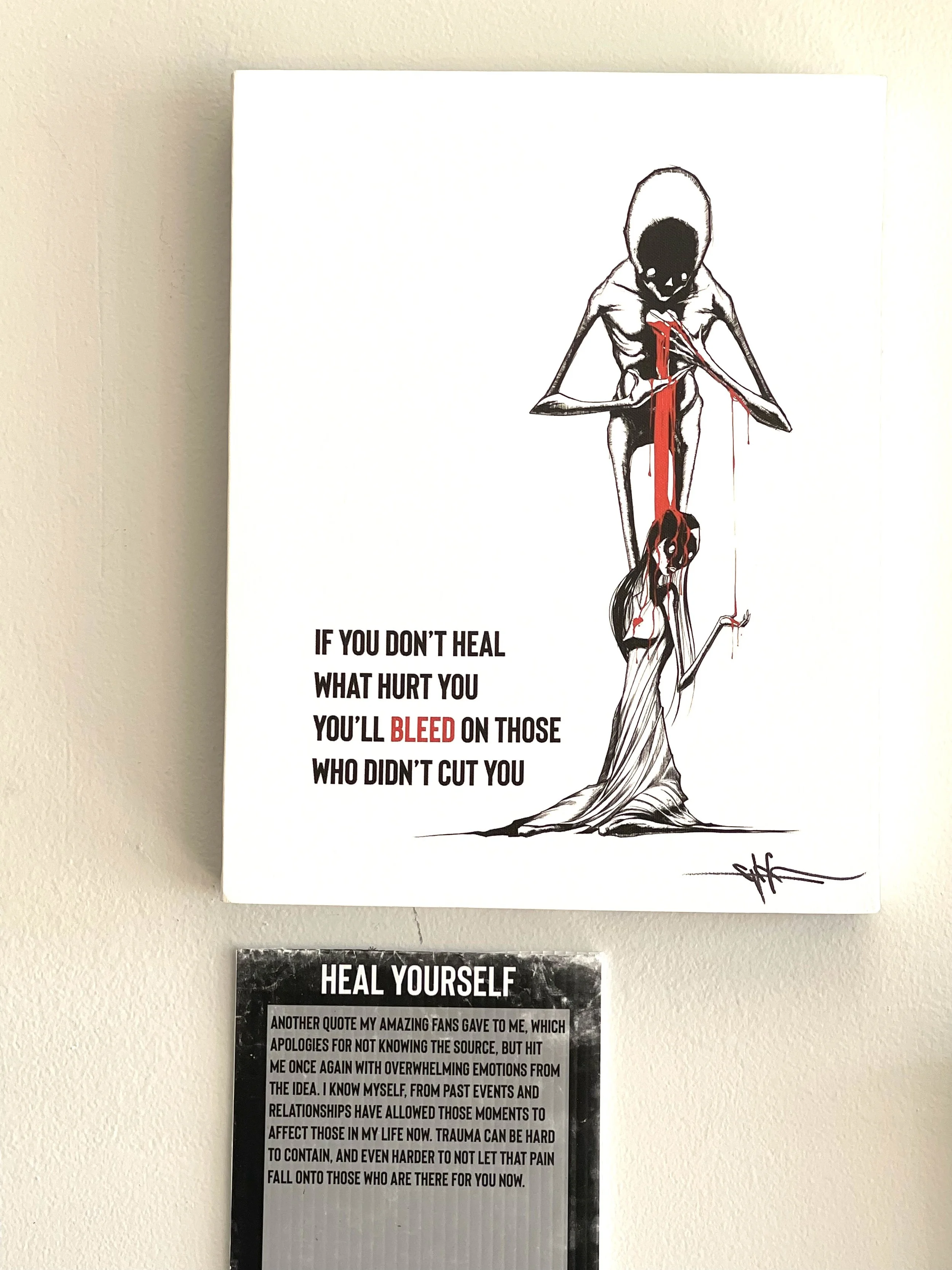 "Heal Yourself" Signed Canvas By Shawn Coss