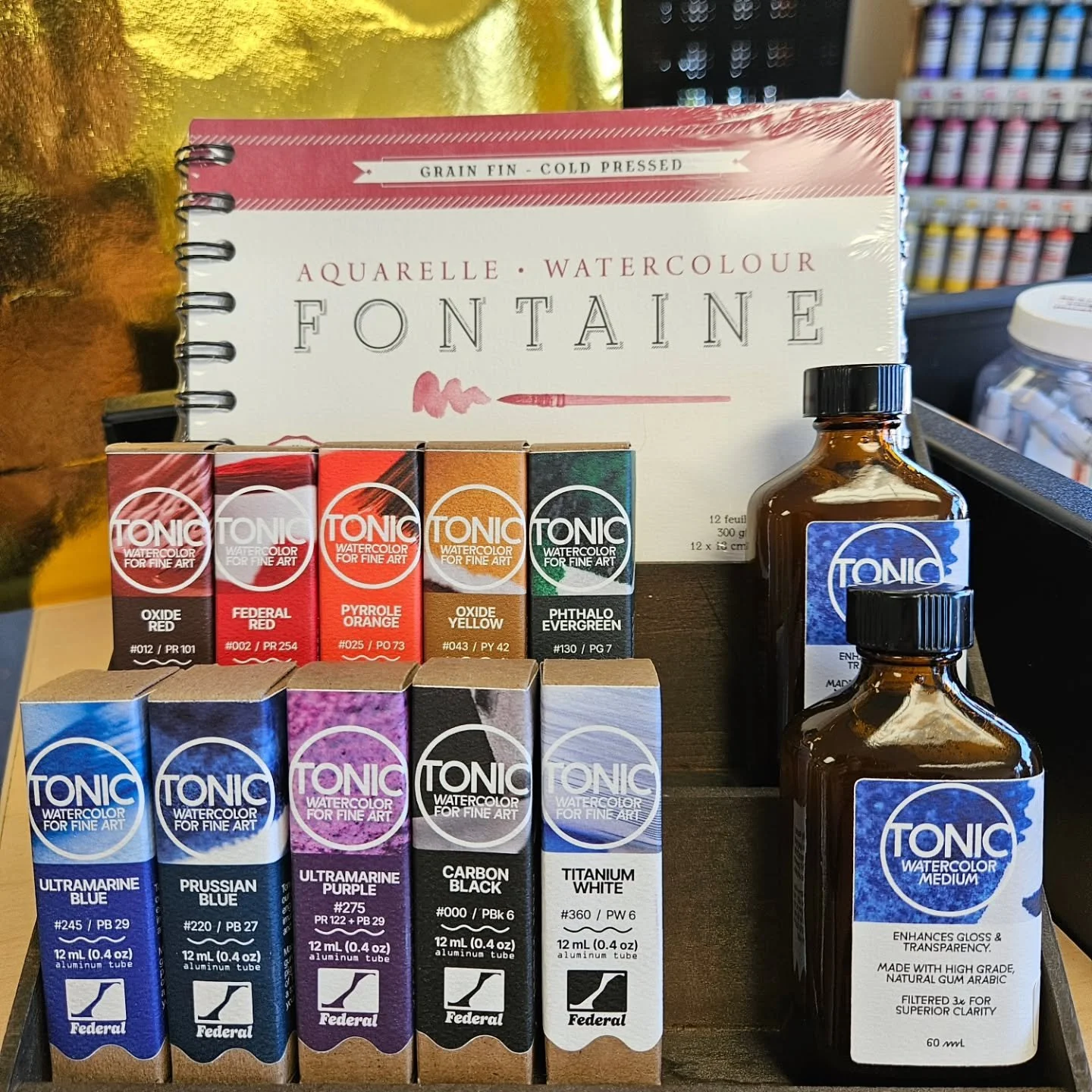 New Product Alert! Tonic Watercolors are vibrant, dense pigments, easy flowing and fun to use!
#upfrontartspace #federalcolor #tonicwatercolor #watercolorpainting #nowinstock #newproduct