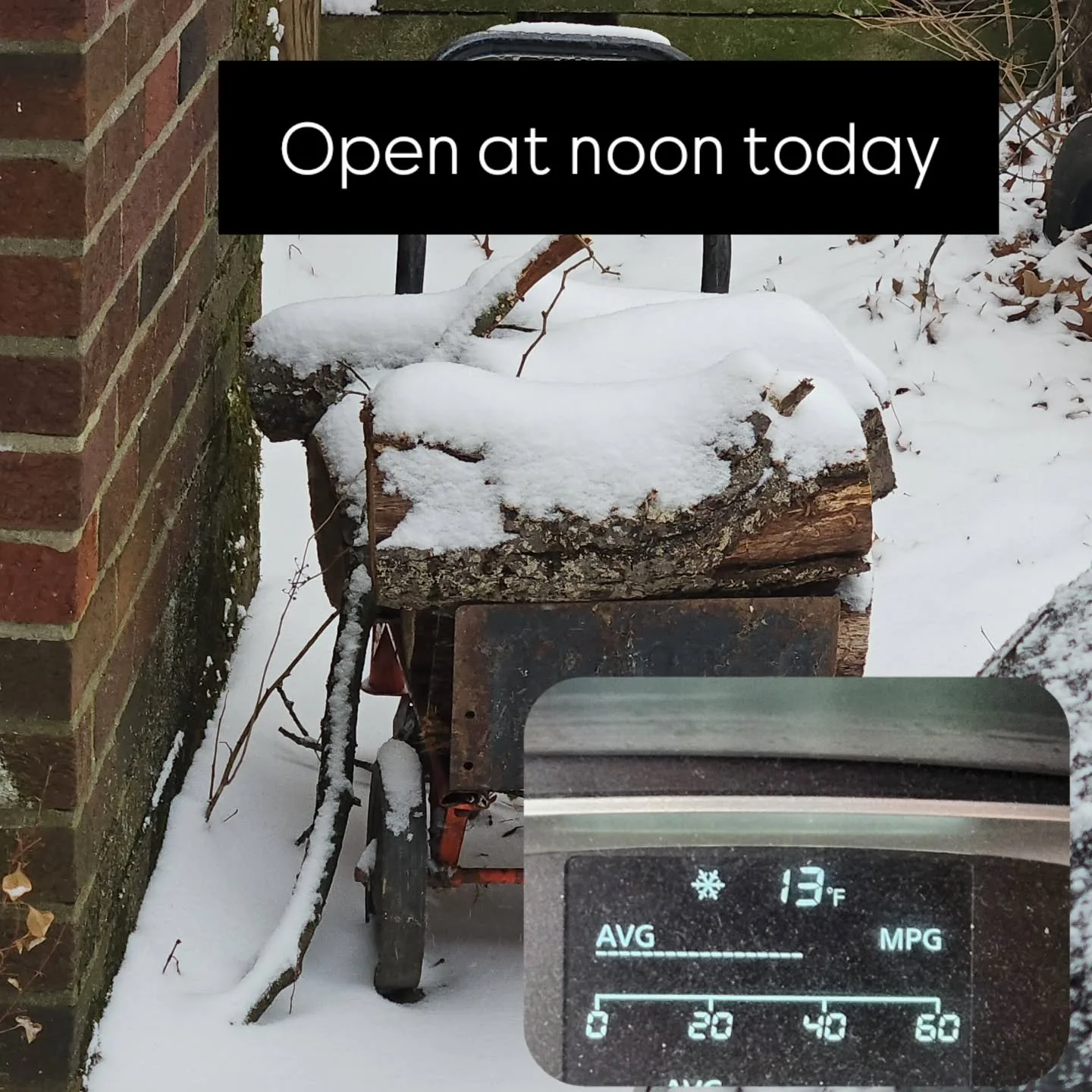 We are opening late today. Between illness, snow day for the kiddos and debilitating cold, we're taking the morning off. You should too. #upfrontartspace #cuyahogafallsoh #coldday