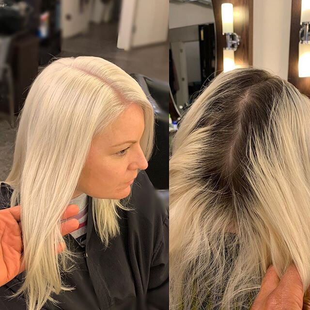 Colour done by @hairbygav 
#blondehair#vancouverhairstylist #rootretouch #bleachout#blondehair#platinumblonde #icyblonde#greyhair#healthyhair#daviestreet#hairtransformation #