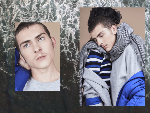 Amor, azul y capas de ropa. Editorial para San Valentín 2018.