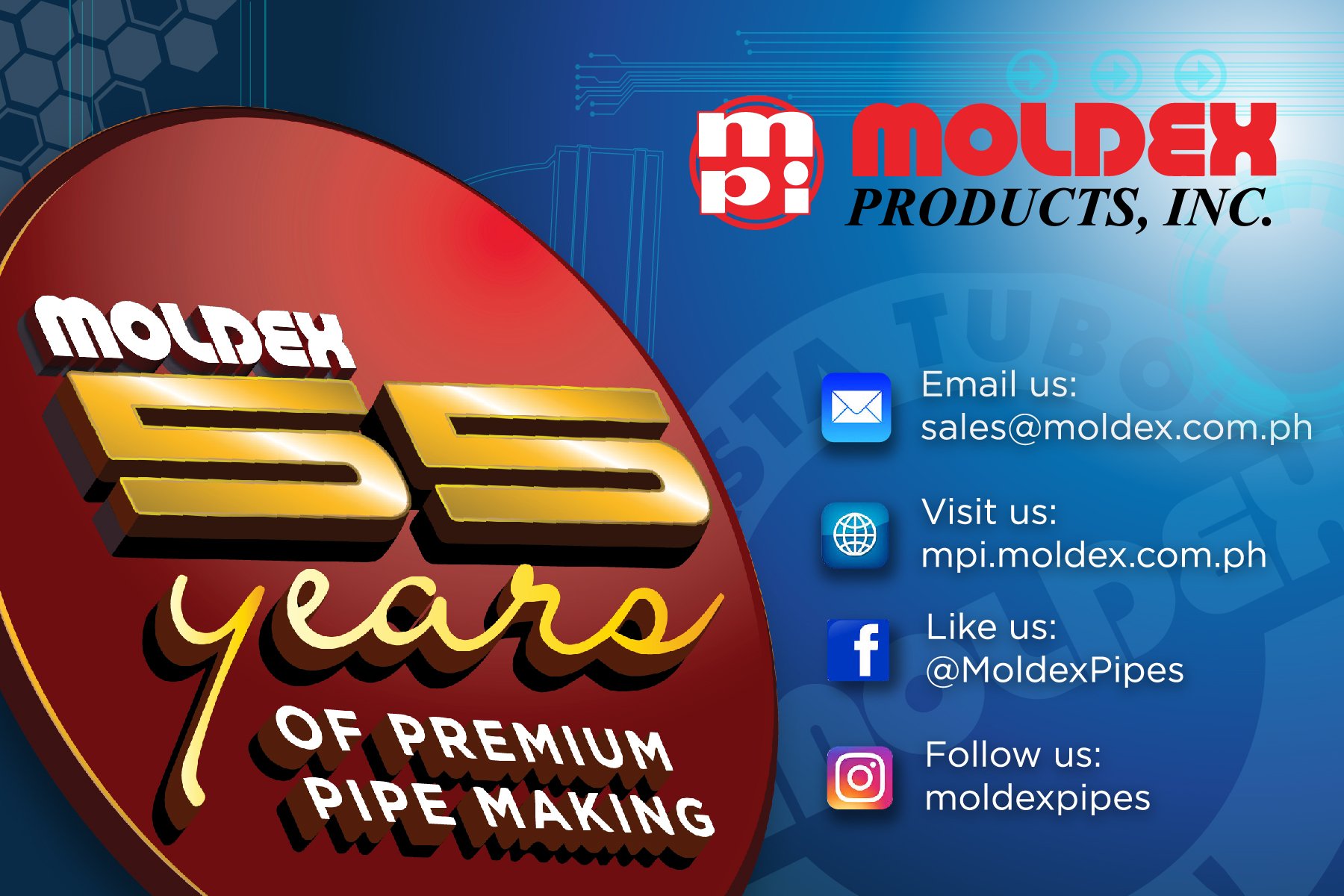  MOLDEX is the best PVC pipes in the Philippines 