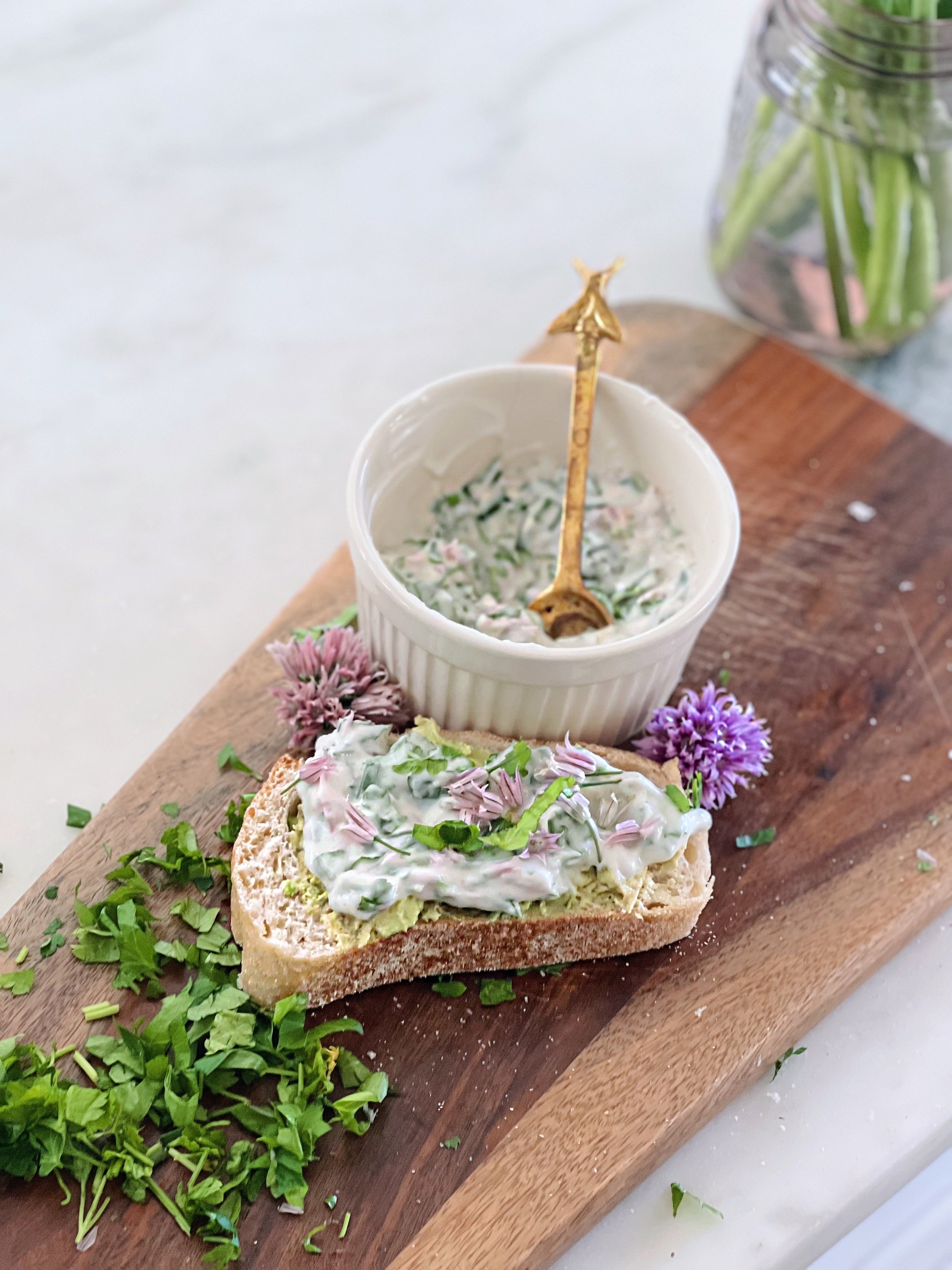 Chive Blossom Dip